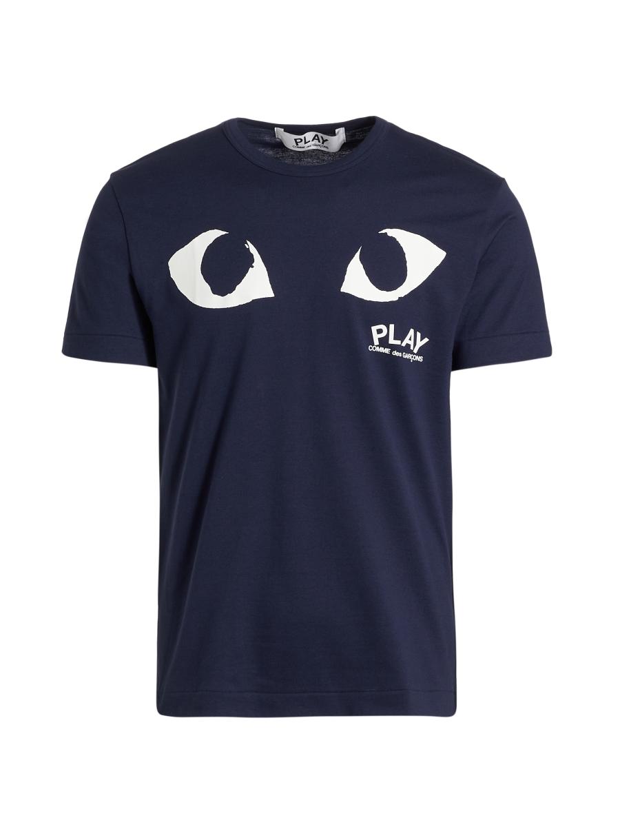 eYe Comme des Garcons Tシャツ M T-shirts Comme des Garçons PLAY Eye T-Shirt Navy | Footshop