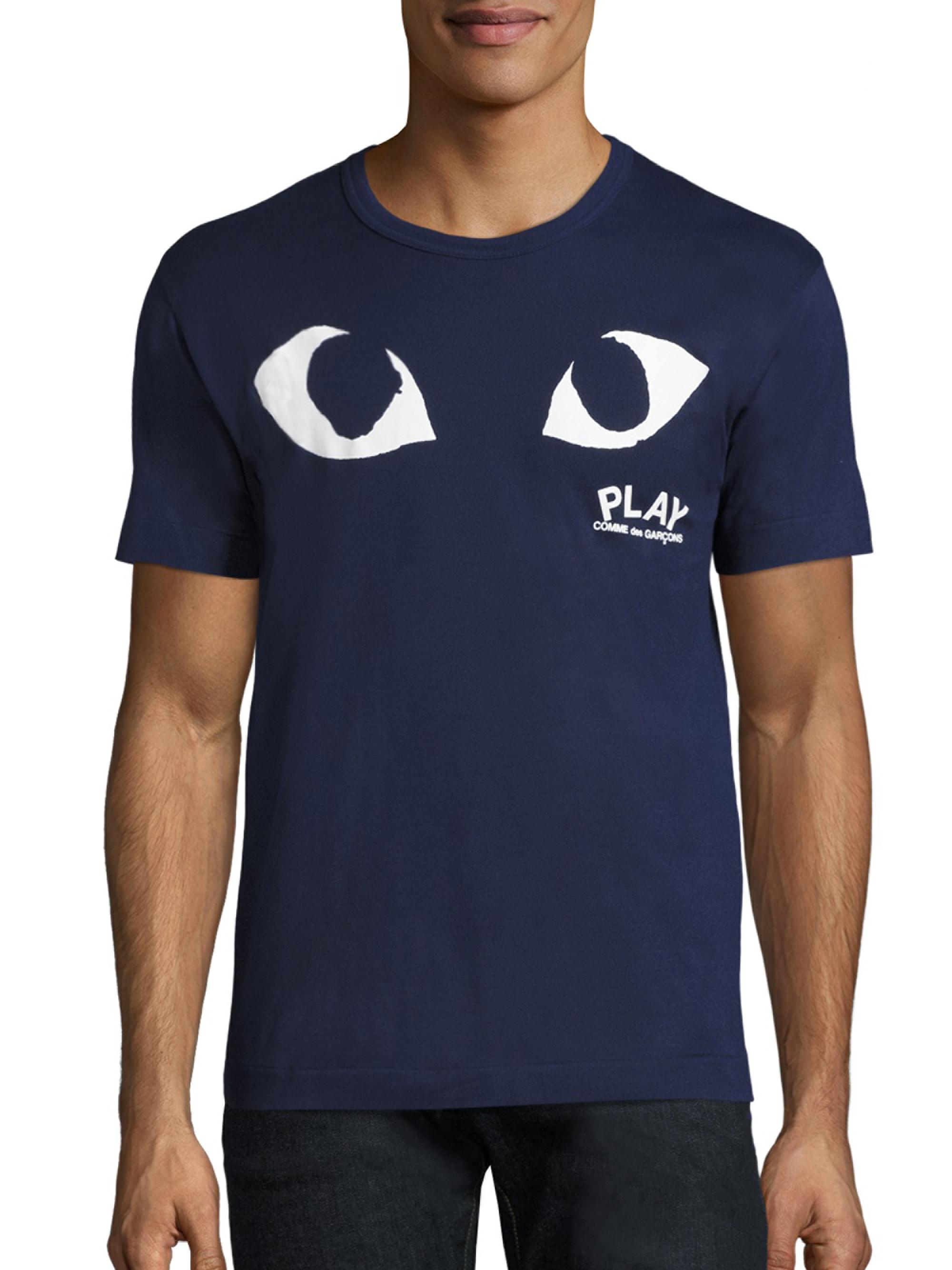 Comme des Garçons PLAY Men's Short Sleeve Eye T-Shirt - Navy