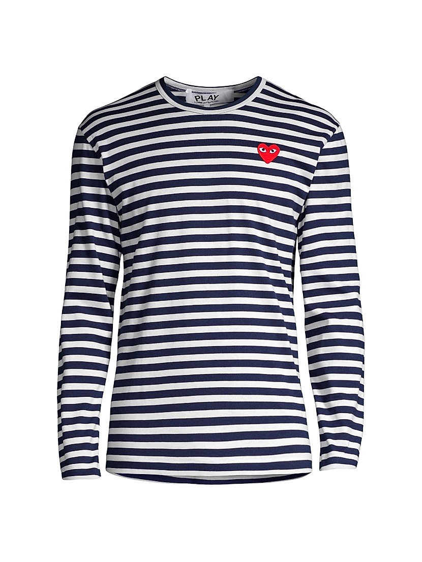 Shop Comme des Garçons PLAY Long Sleeve Striped T-Shirt Shop Comme des Garçons PLAY Long Sleeve Striped T-Shirt