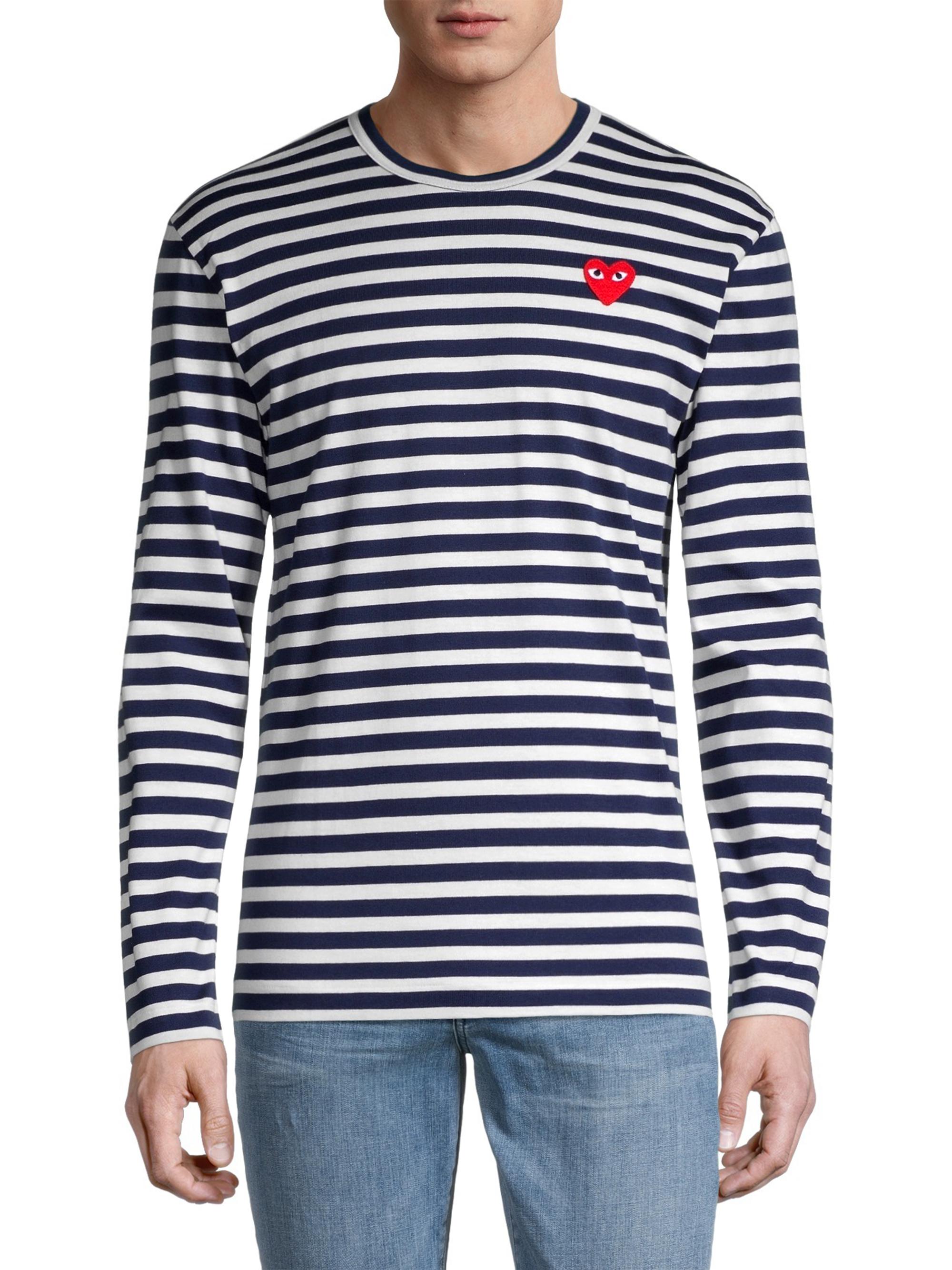 PLAY COMME DES GARÇONS STRIPED L/S COMME DES GARCONS PLAY KIDS LS STRIPED TSHIRT BLACK – BLENDS