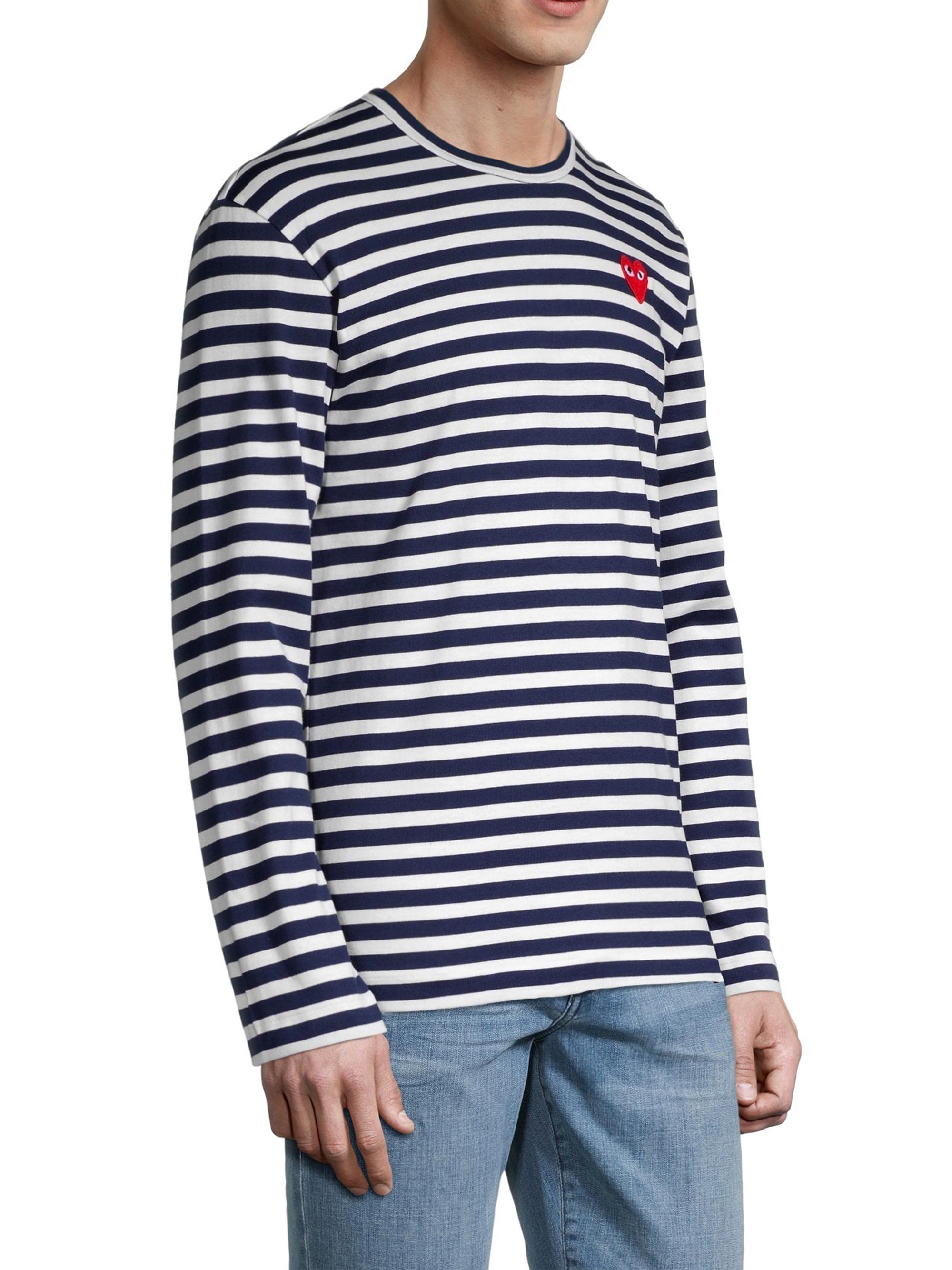 Comme des Garçons PLAY Long Sleeve Striped T-Shirt | Saks
