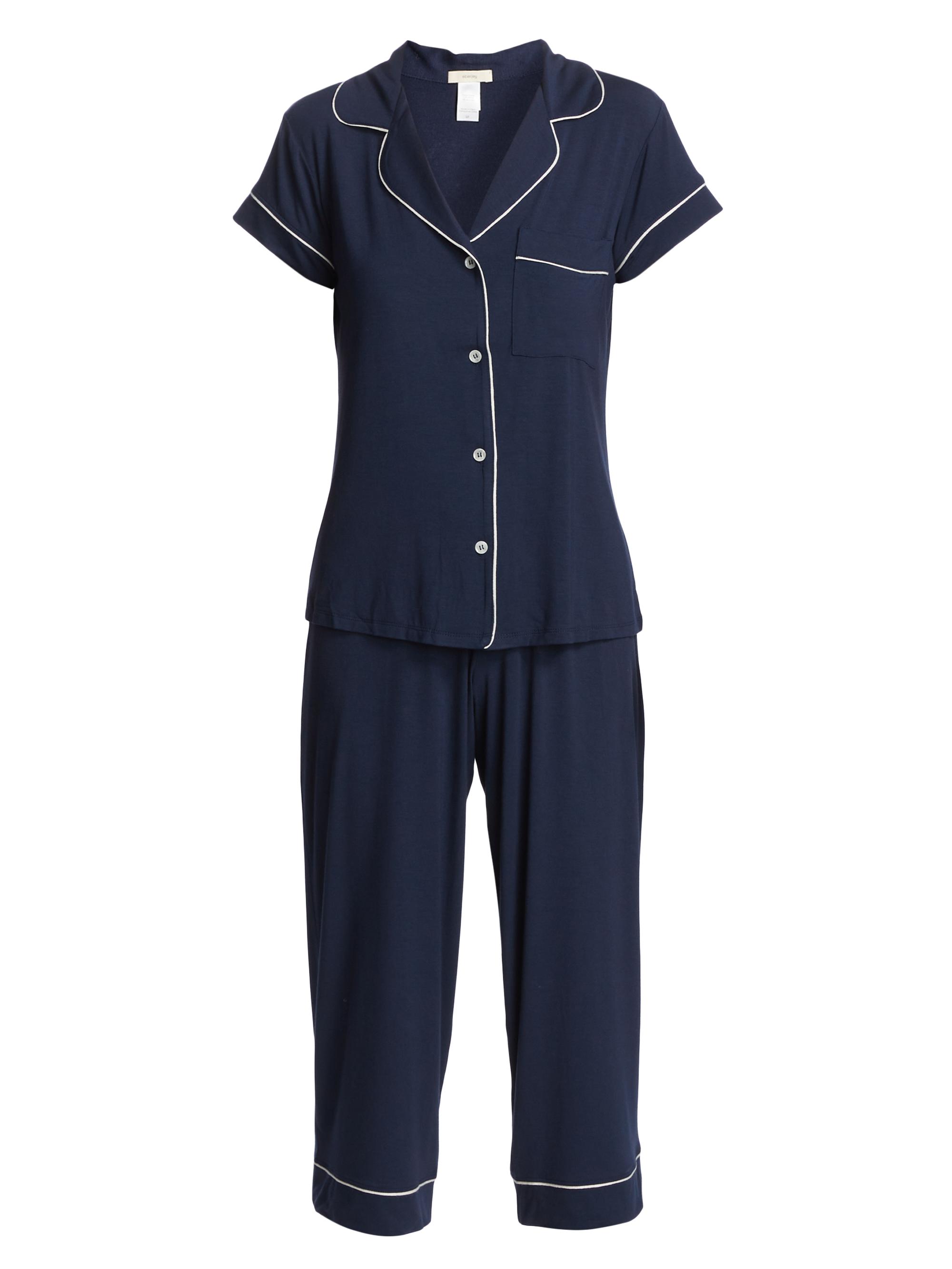 Eberjey Women's Gisele Cropped Pajama Set - Sorbet Black