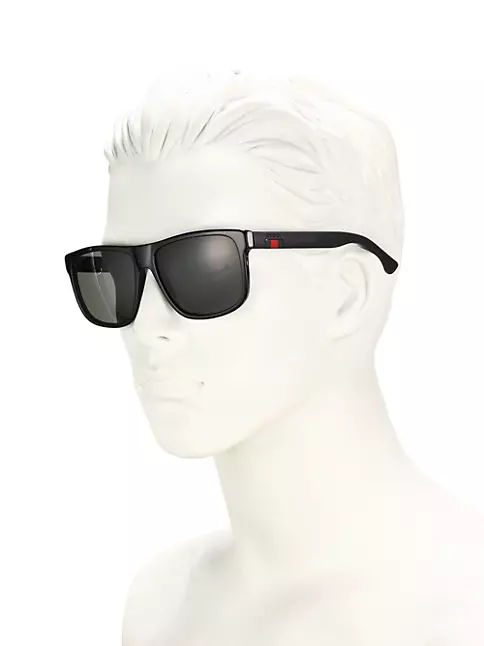 Gucci 58mm Square Sunglasses Black