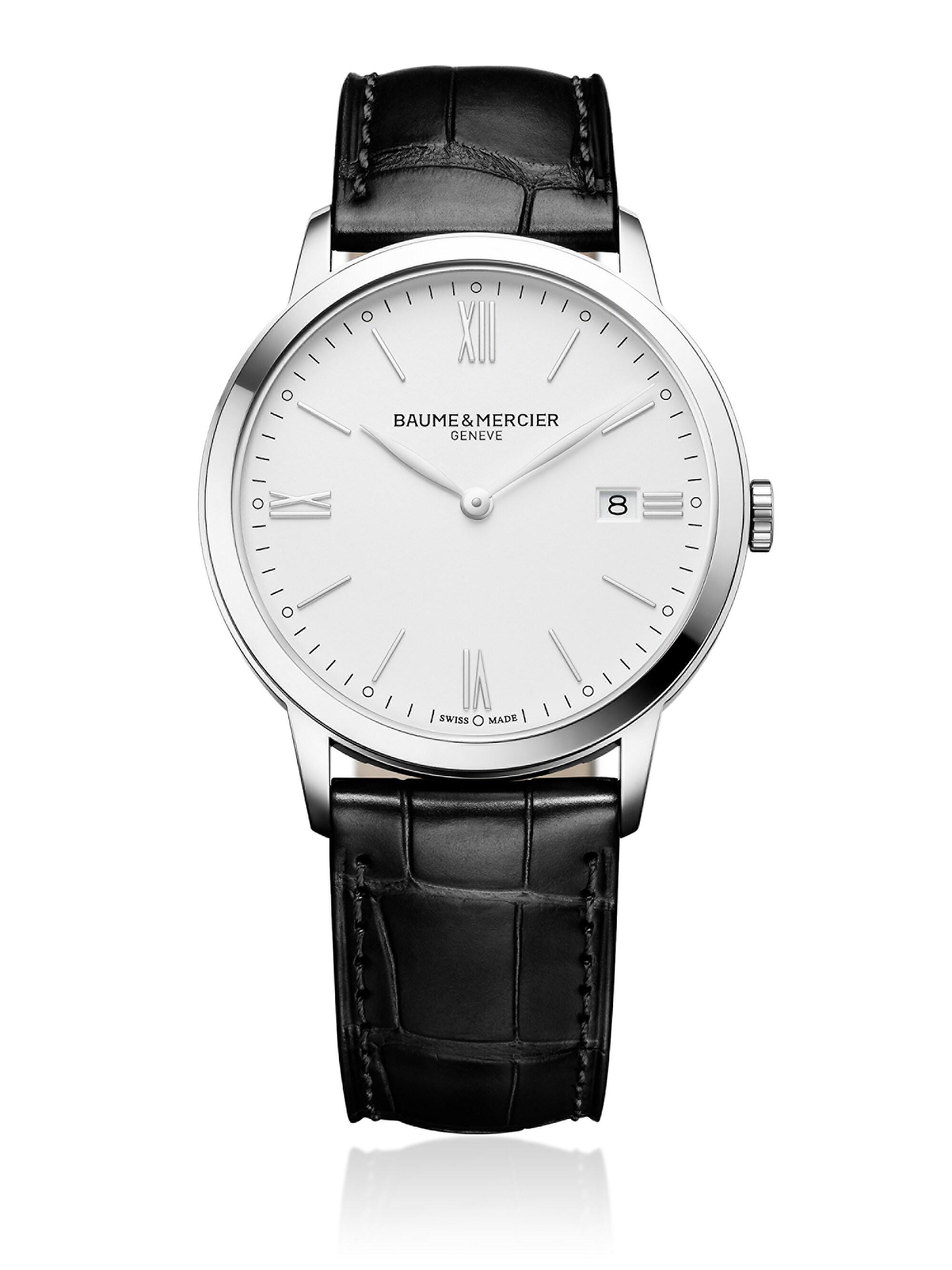 Baume & Mercier Women's Classima Stainless Steel & Alligator-Embossed Leather Strap Watch - Black