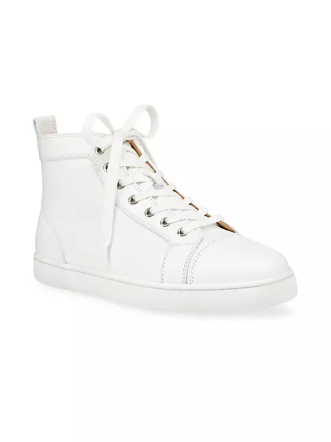 Christian Louboutin Louis Leather High-Top Sneakers - White - 44