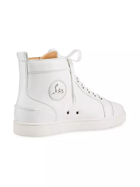 Christian Louboutin Men's Louis Leather/Suede High-Top Sneakers