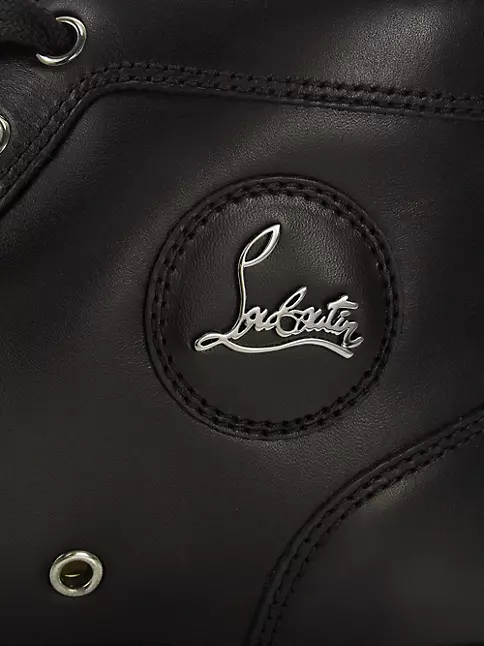 Christian Louboutin Shoe Size 43 White Leather Studded Slip on Logo Sneakers