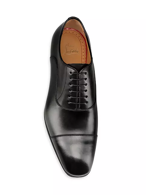 Christian Louboutin Men's Greggo Flat Leather Oxfords