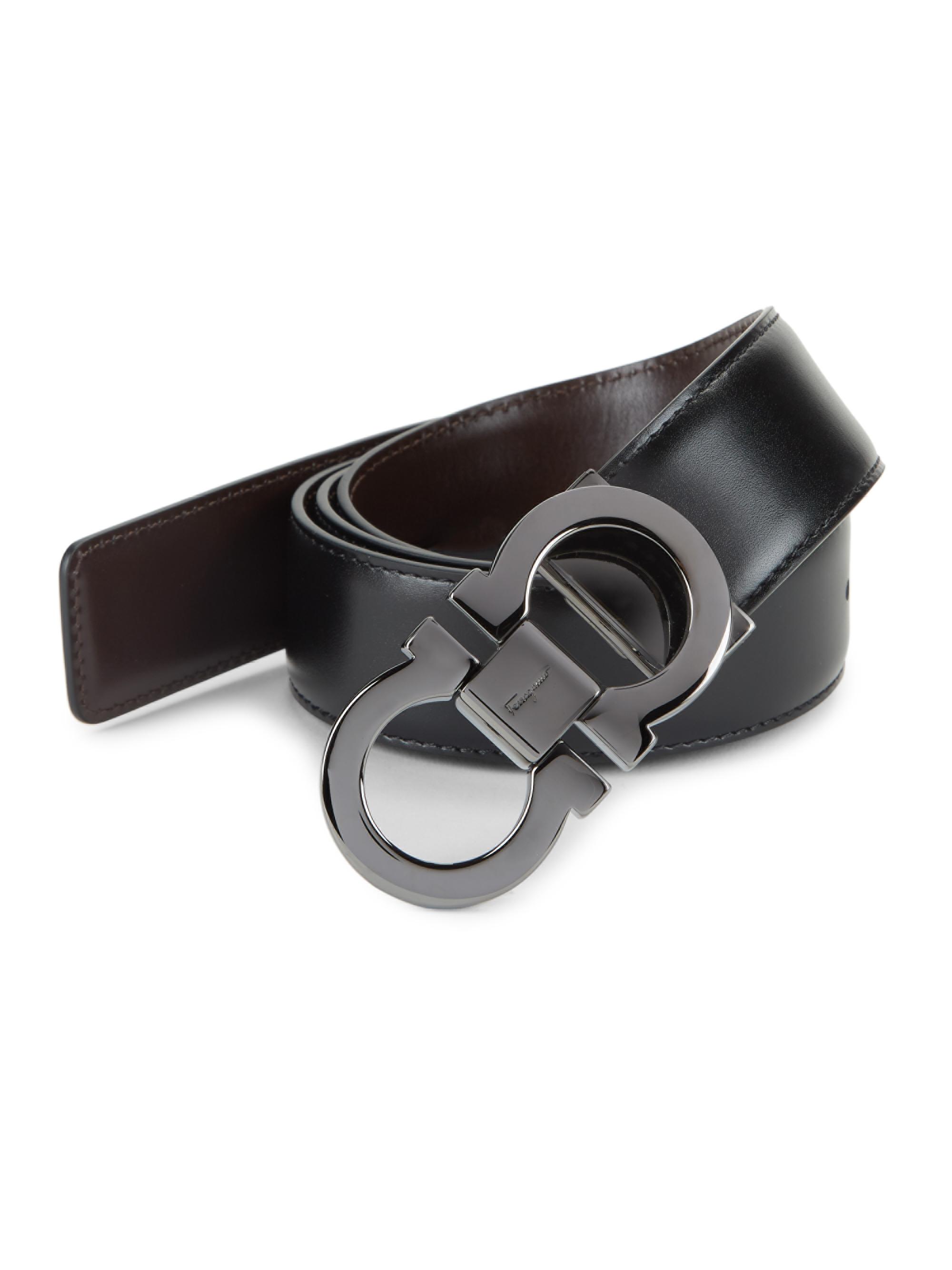 Giuseppe Zanotti Reversible Logo Buckle Leather Belt | Saks Fifth