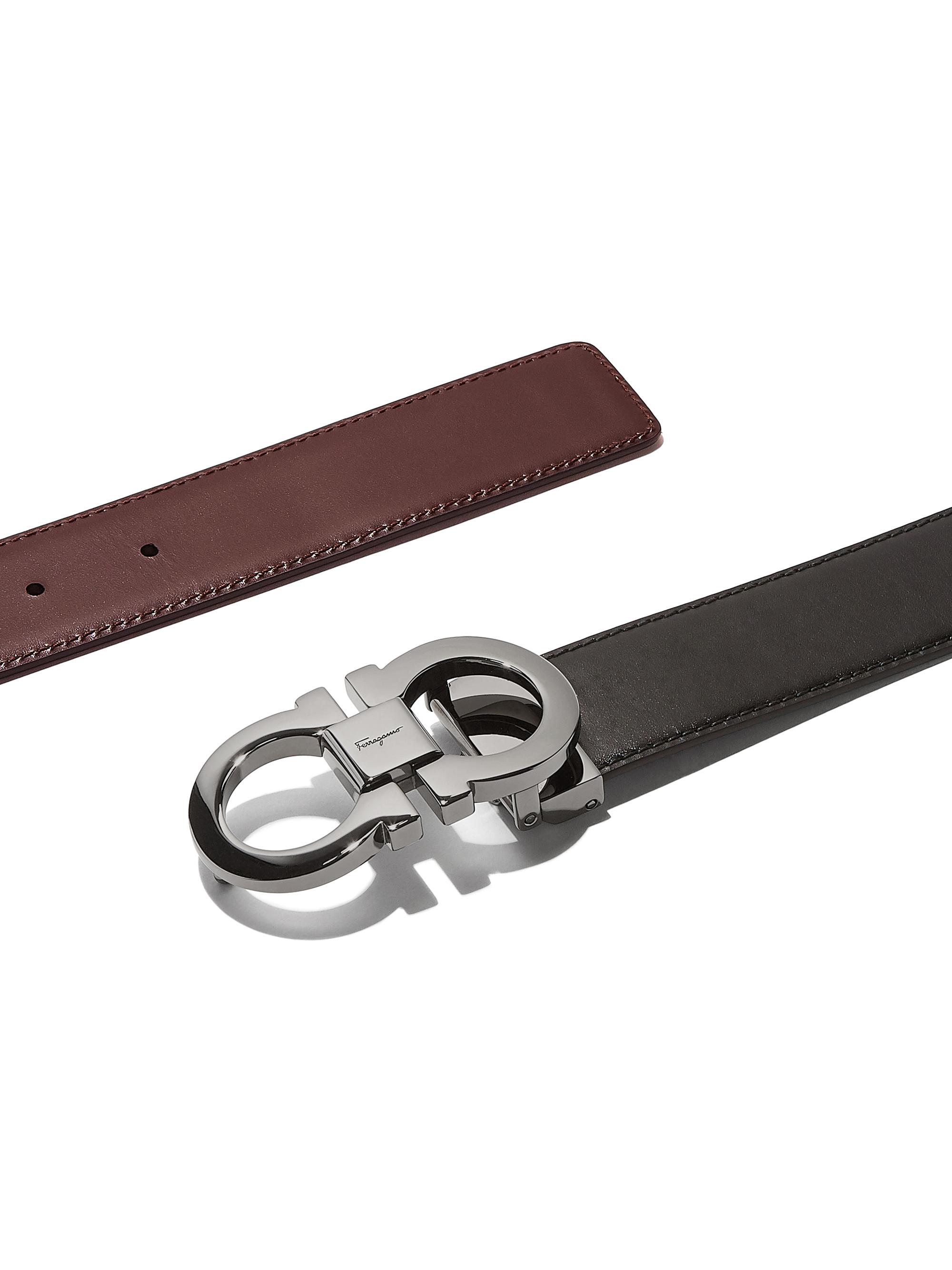 FERRAGAMO Gancini Buckle Adjustable Cut-to-Size Reversible