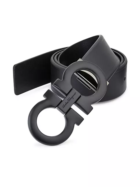 Shop FERRAGAMO Adjustable Oversized Gancini Buckle Belt