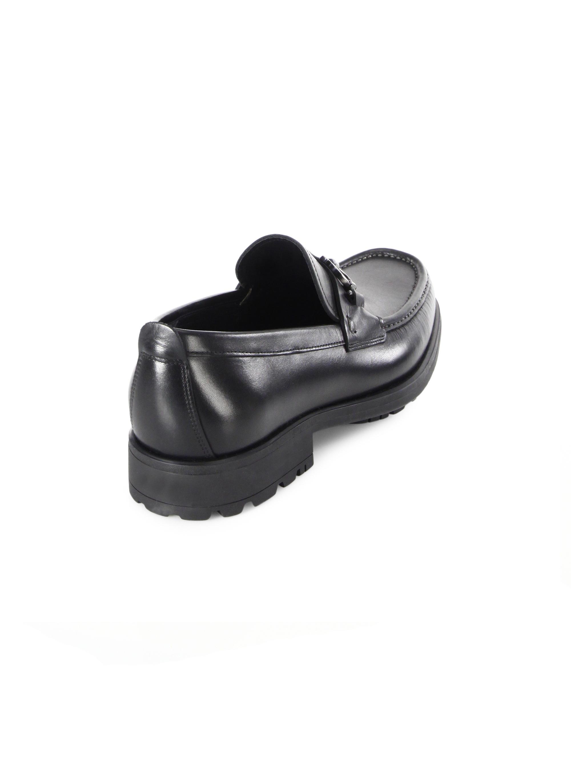 FERRAGAMO David Gancini Bit Leather Loafers | Saks Fifth Avenue display picture 1