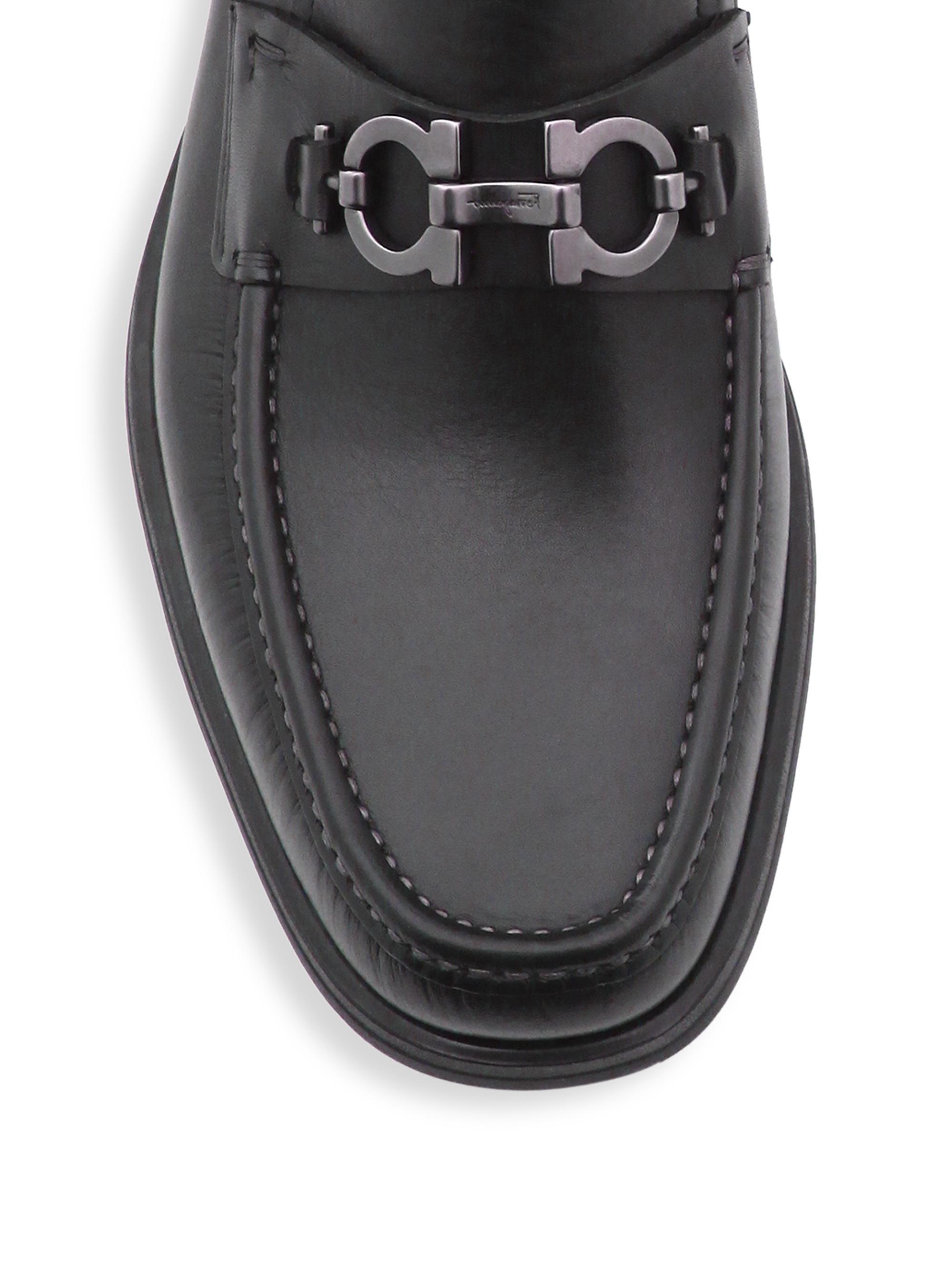 FERRAGAMO David Gancini Bit Leather Loafers | Saks Fifth Avenue