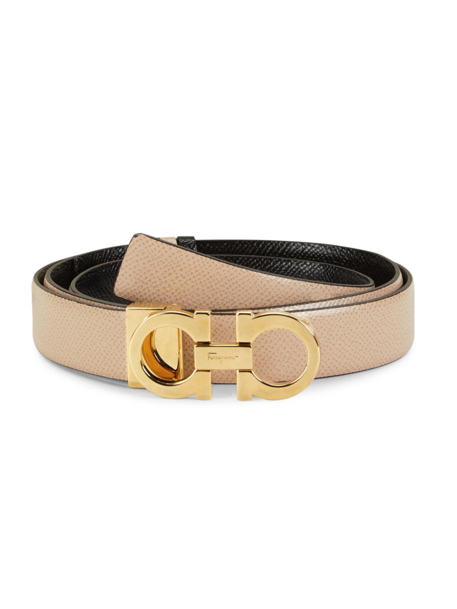 FERRAGAMO Gancini Adjustable Cut-to-Size Reversible Hammered