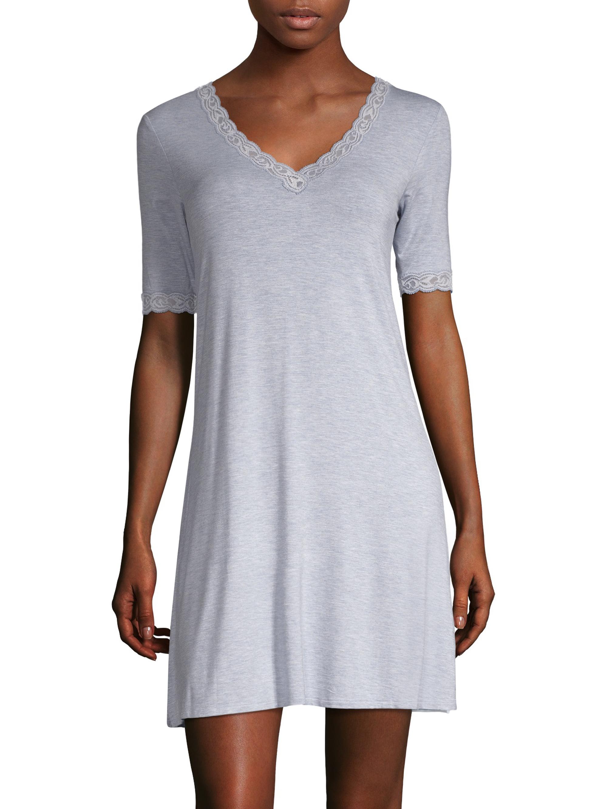 Natori Women's Feathers Essential Sleepshirt - Heather Blue