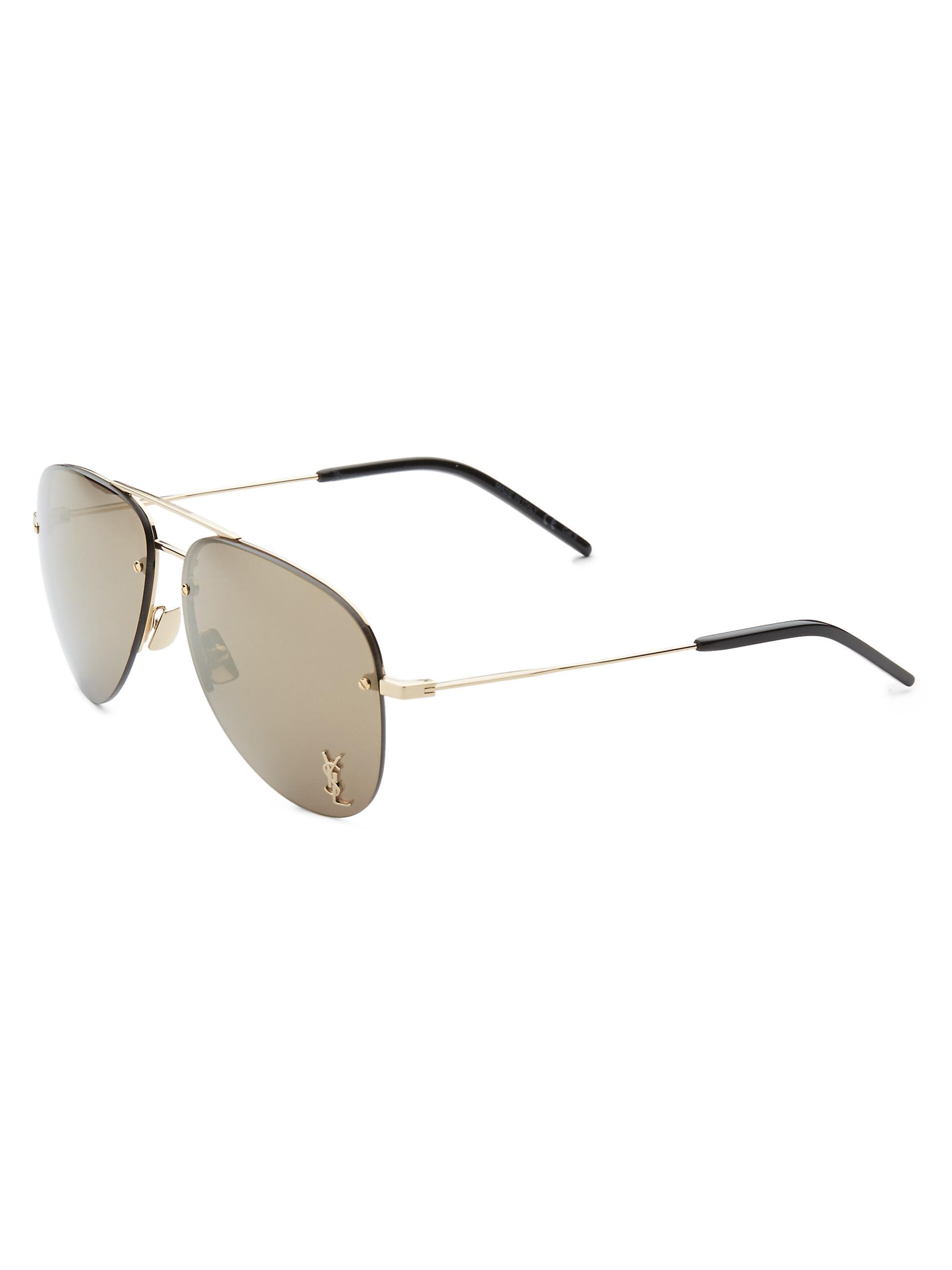 Saint Laurent 60MM Aviator Sunglasses | Saks Fifth Avenue