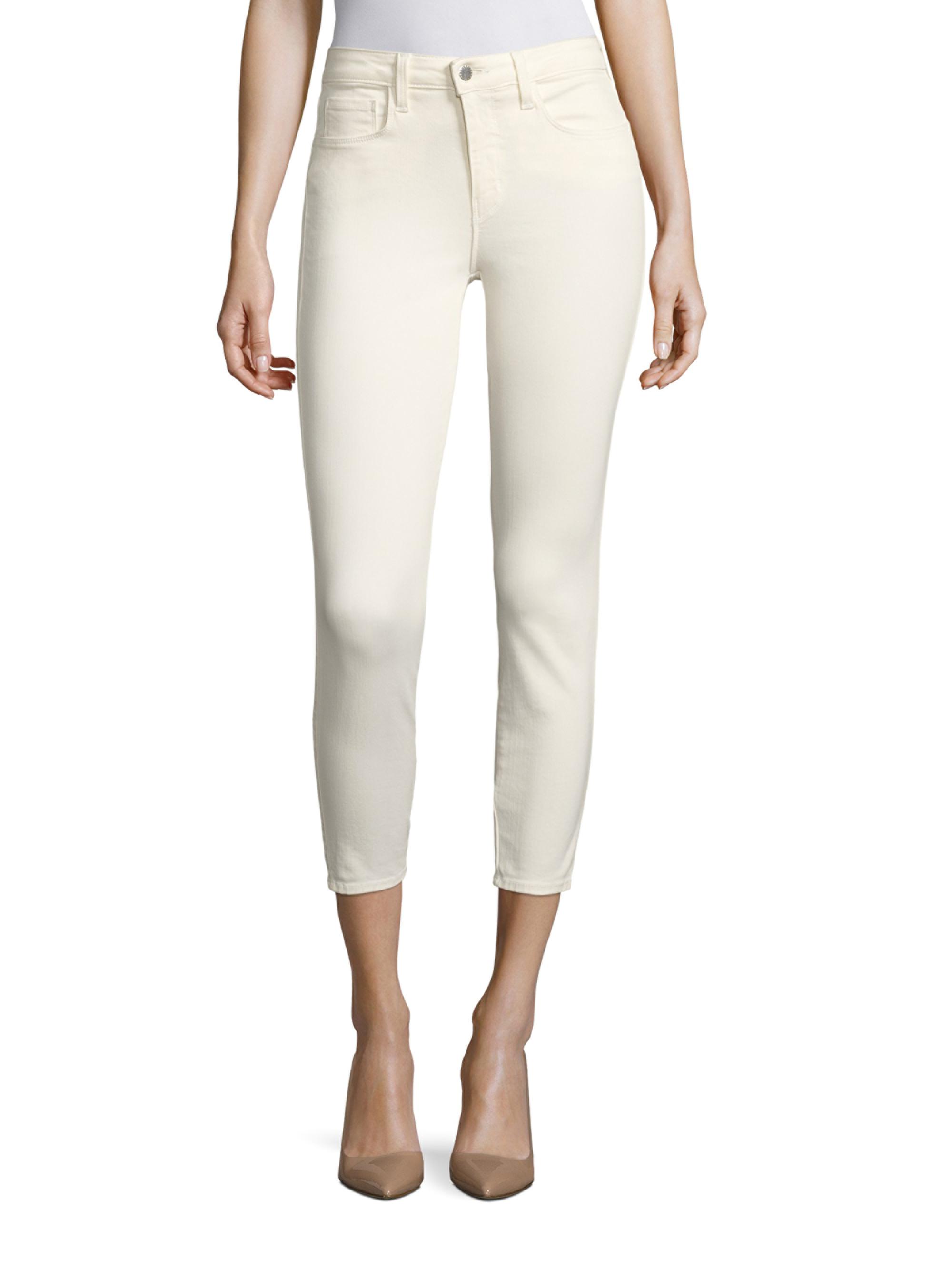 L'AGENCE Women's Margot High-Rise Skinny Ankle Jeans - Vintage White