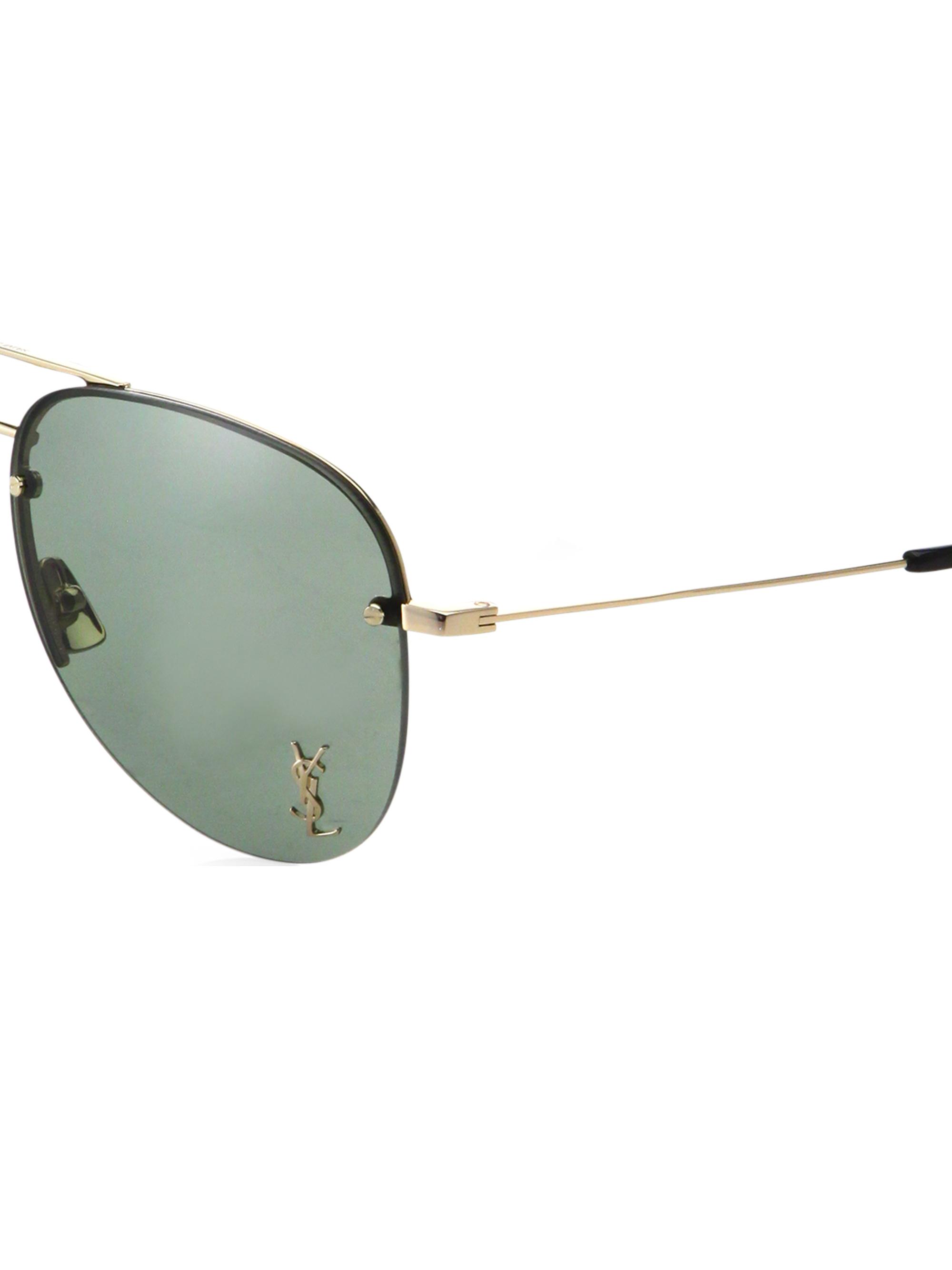 Saint Laurent Monogram 59MM Aviator Sunglasses | Saks Fifth  display picture 2