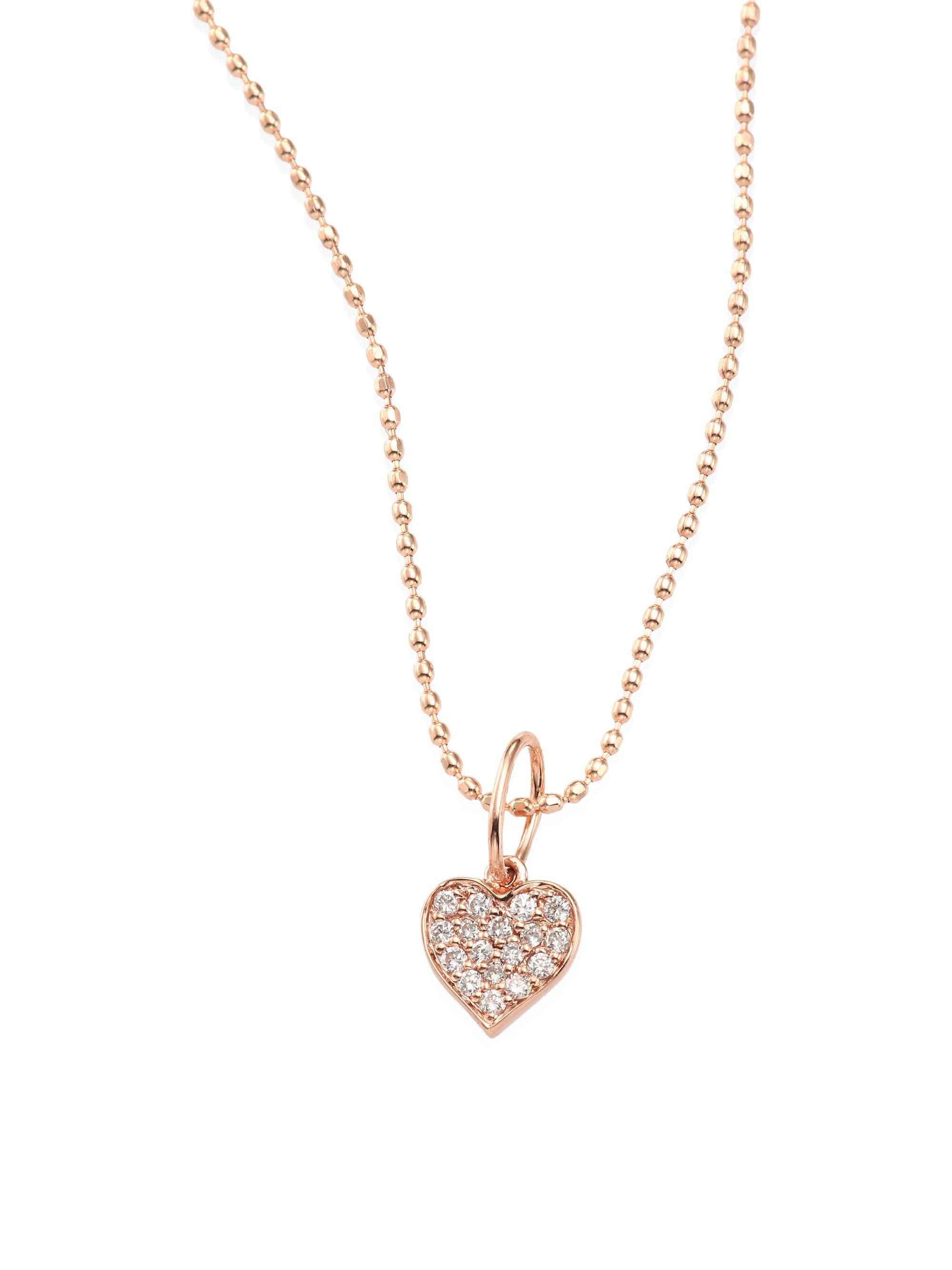 Sydney Evan Women's Heart Diamond & 14K Rose Gold Pendant Necklace - Rose Gold
