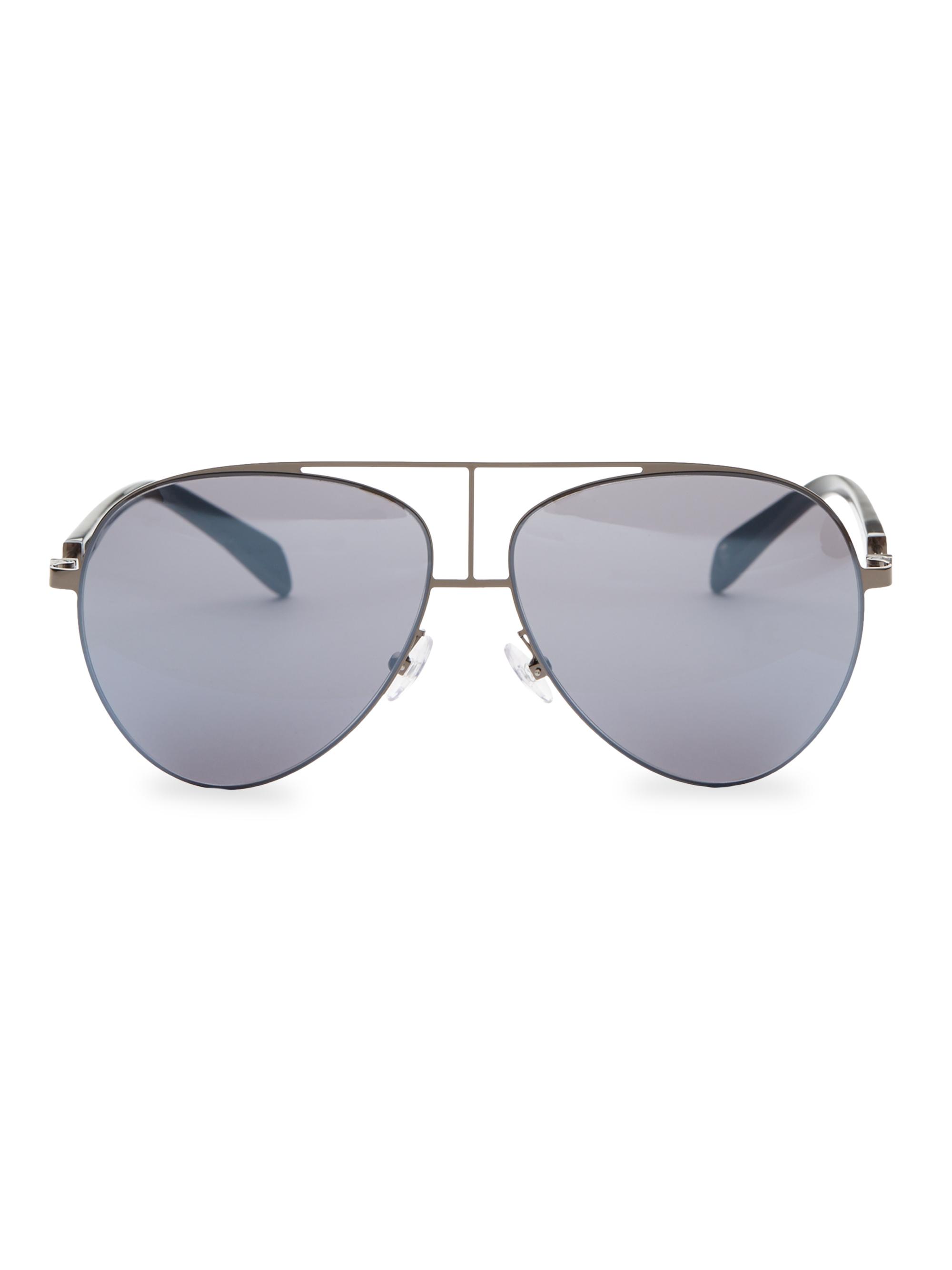 Balmain Men's Metal Aviator Sunglasses - Gun Silver