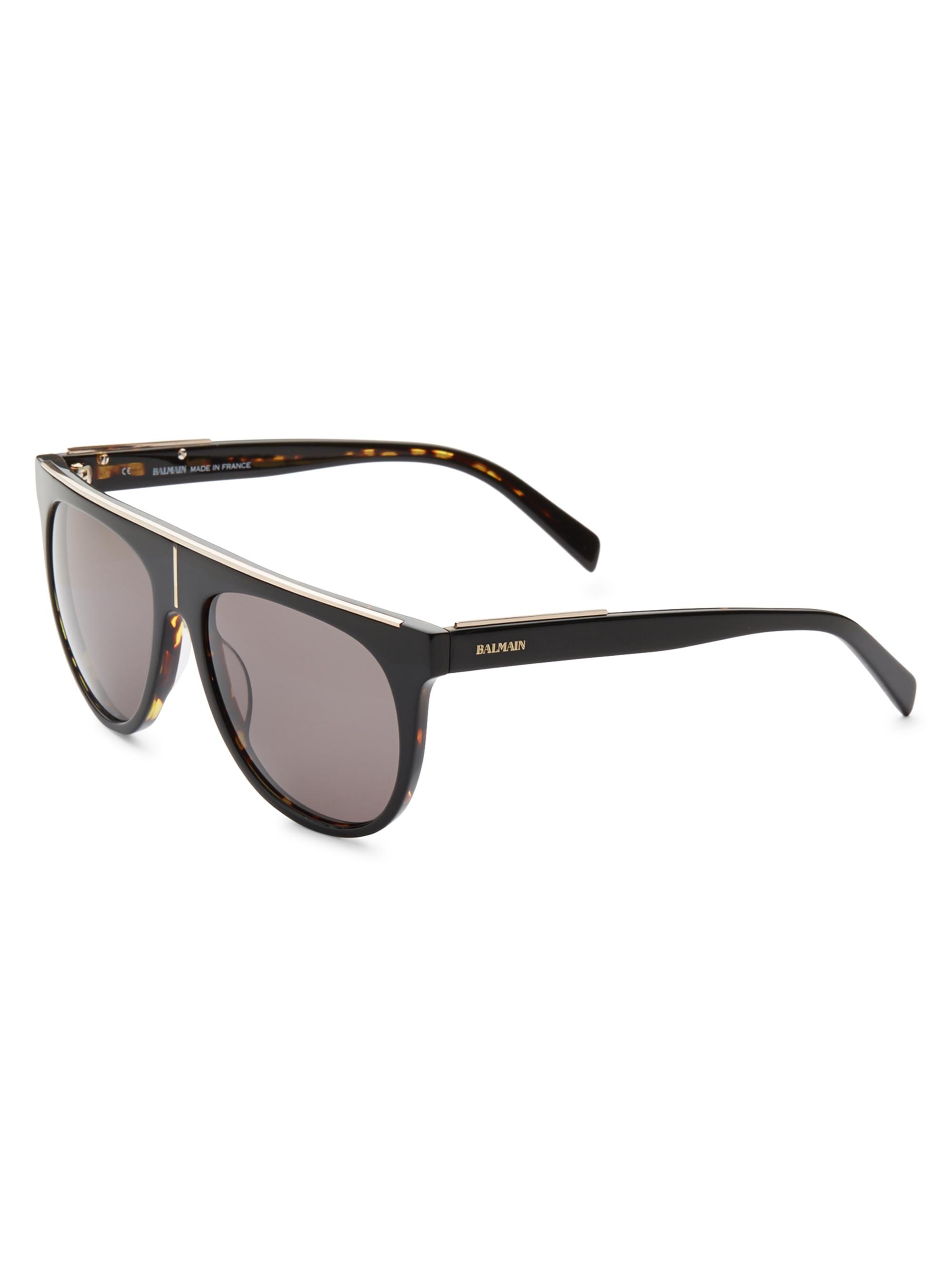 Balmain Flat Top 55MM Aviator Sunglasses Balmain Flat Top 55MM Aviator Sunglasses | Saks Fifth Avenue main image 4