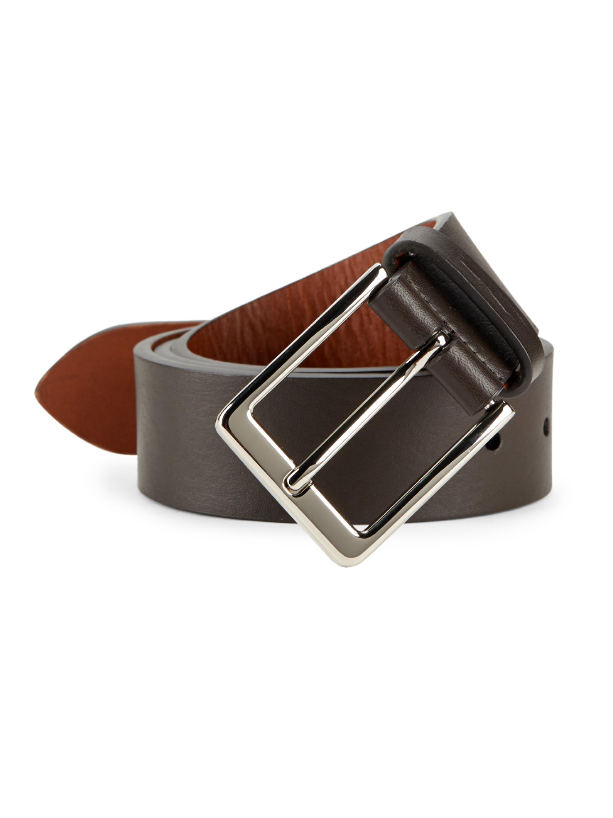 Shinola Men's Lightning Leather Belt - Deep Brown
