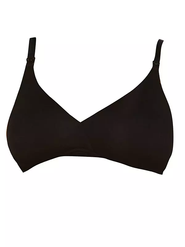 Plain black bra
