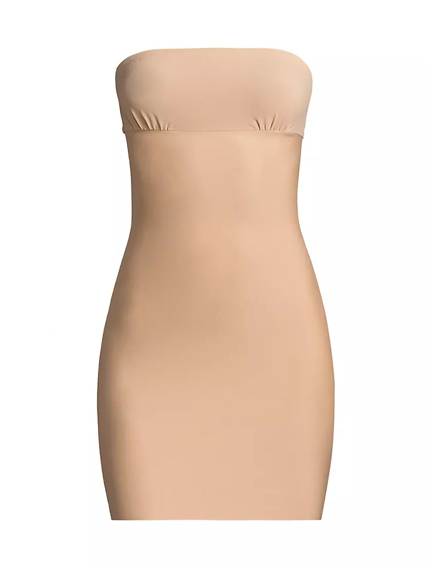Shop Commando Two-Faced Tech Strapless Slip Dress
