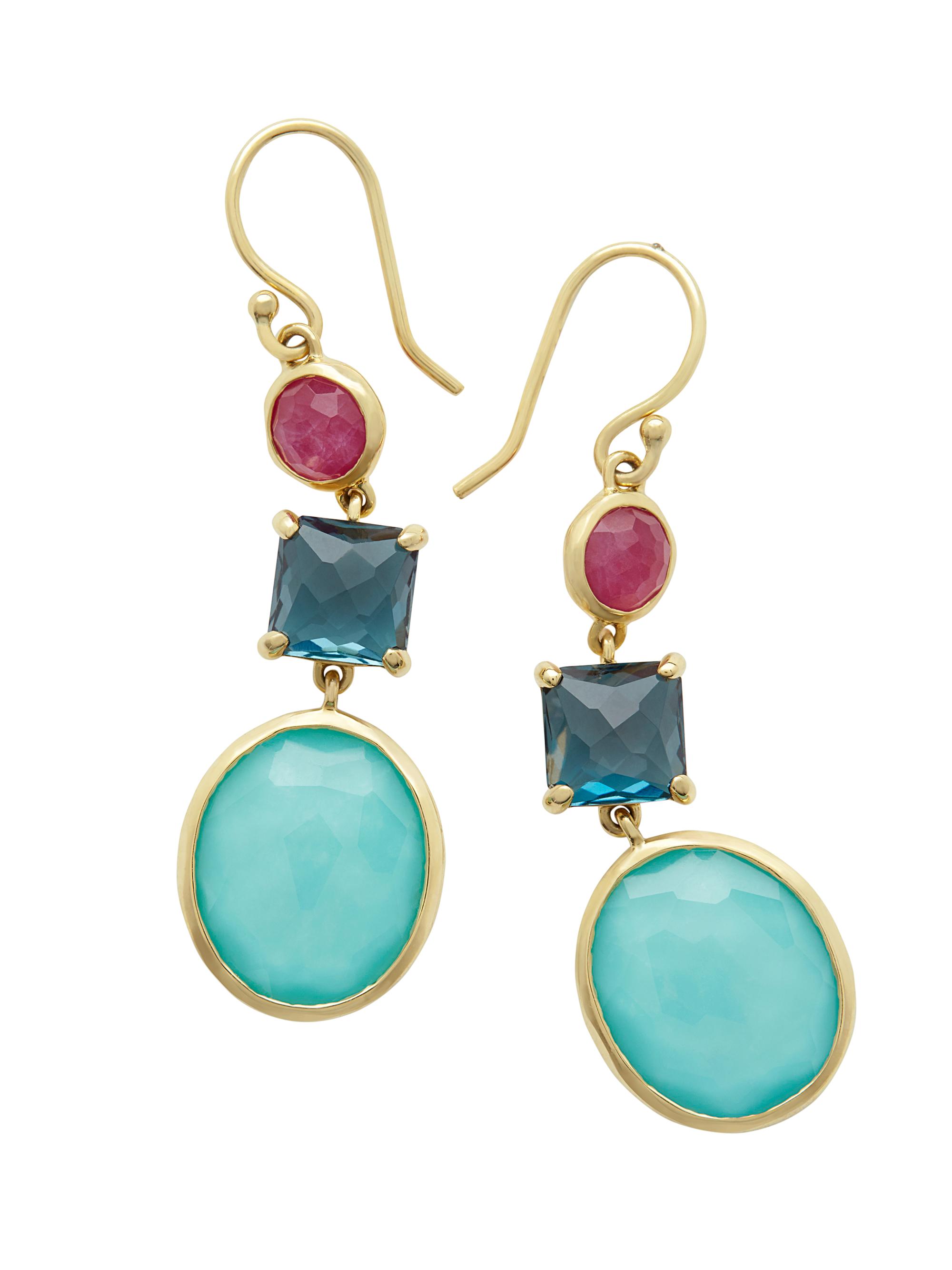 Ippolita Women's Rock Candy 18K Yellow Gold 3-Stone Drop Earrings - Gold