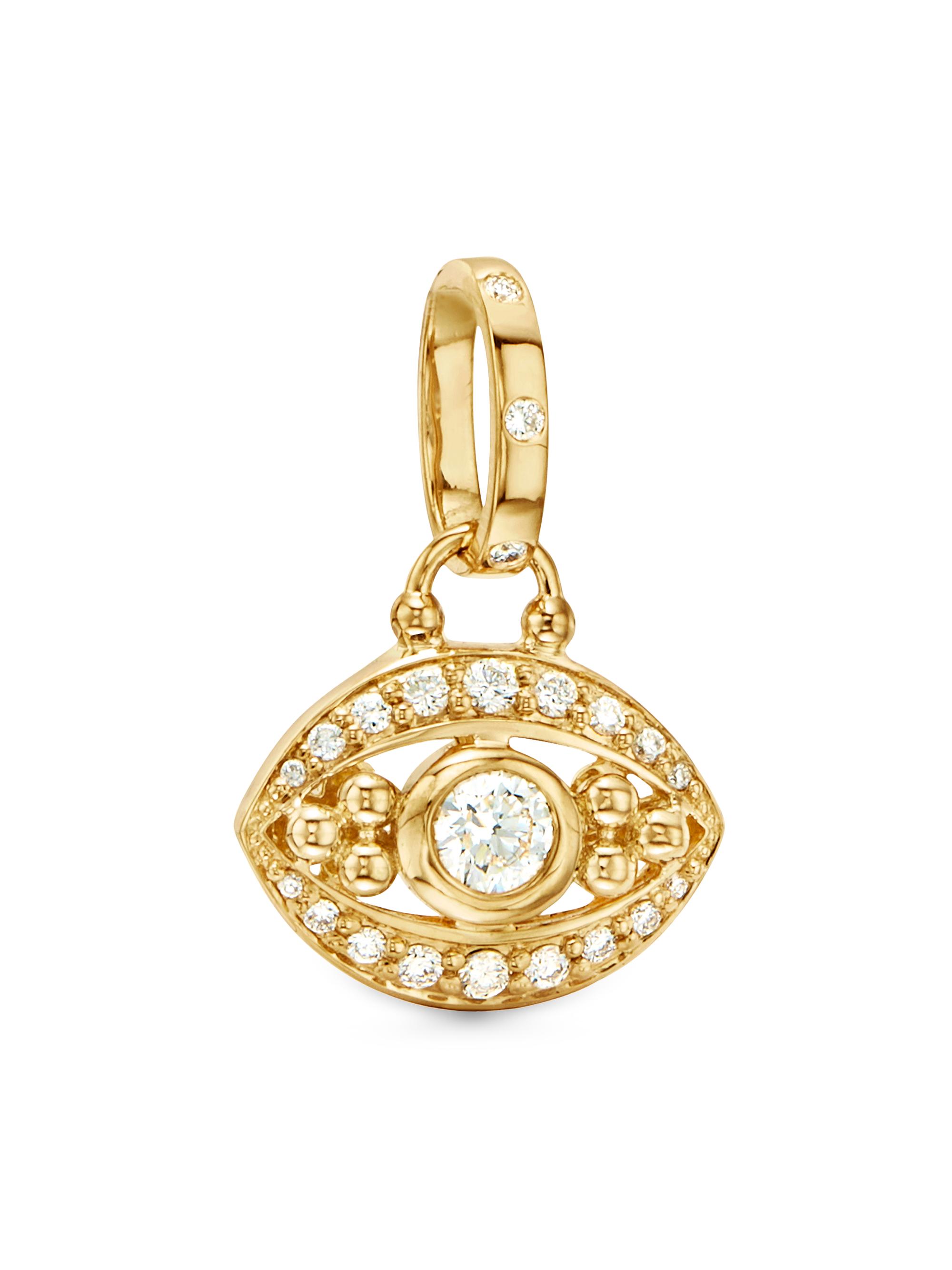 Temple St. Clair Women's Florence86 Evil Eye 18K Yellow Gold & 0.49 TCW Diamond Pendant - Gold