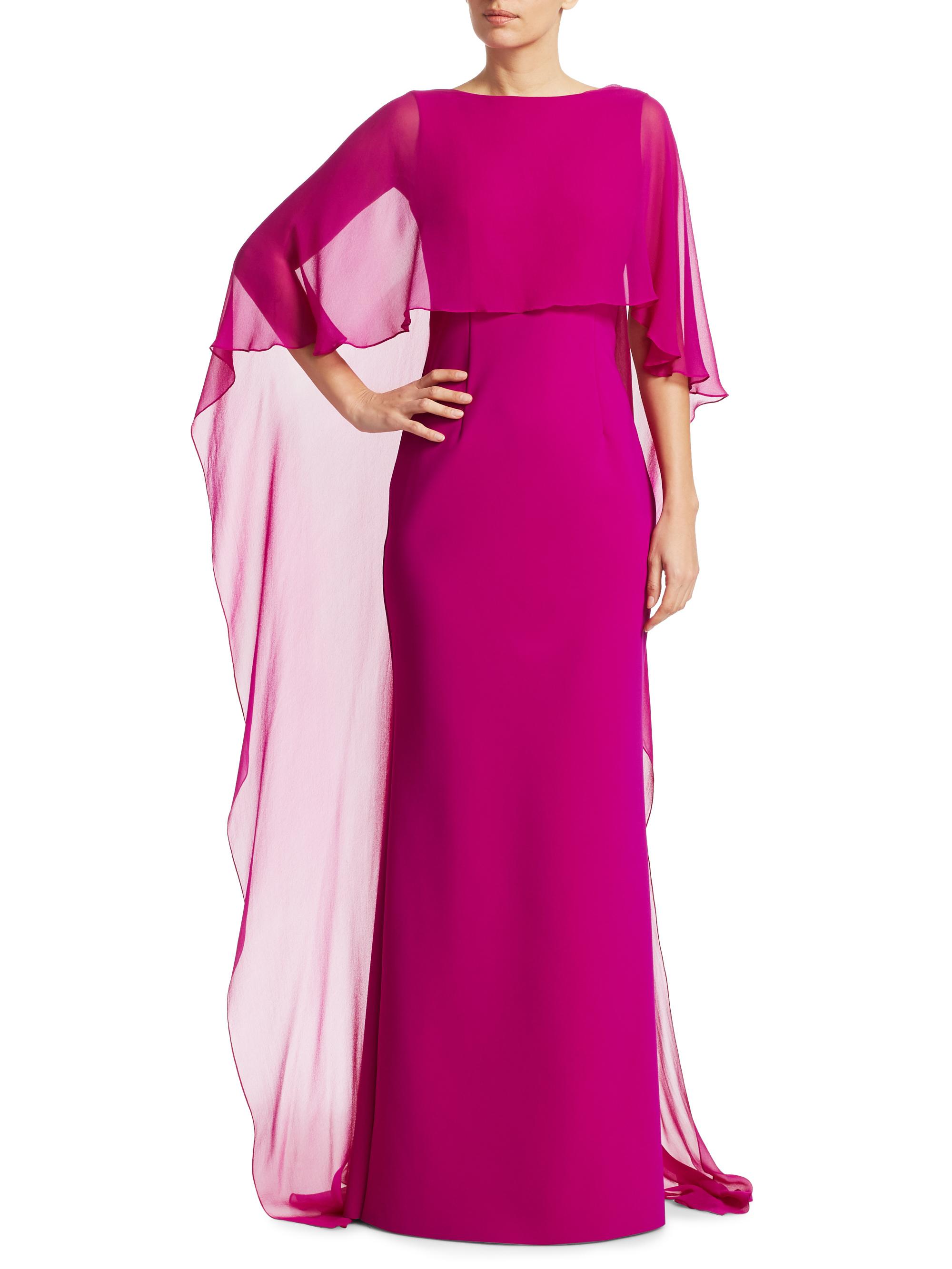teri jon by rickie freeman scuba gown chiffon overlay dress Teri Jon by Rickie Freeman Chiffon Gown With