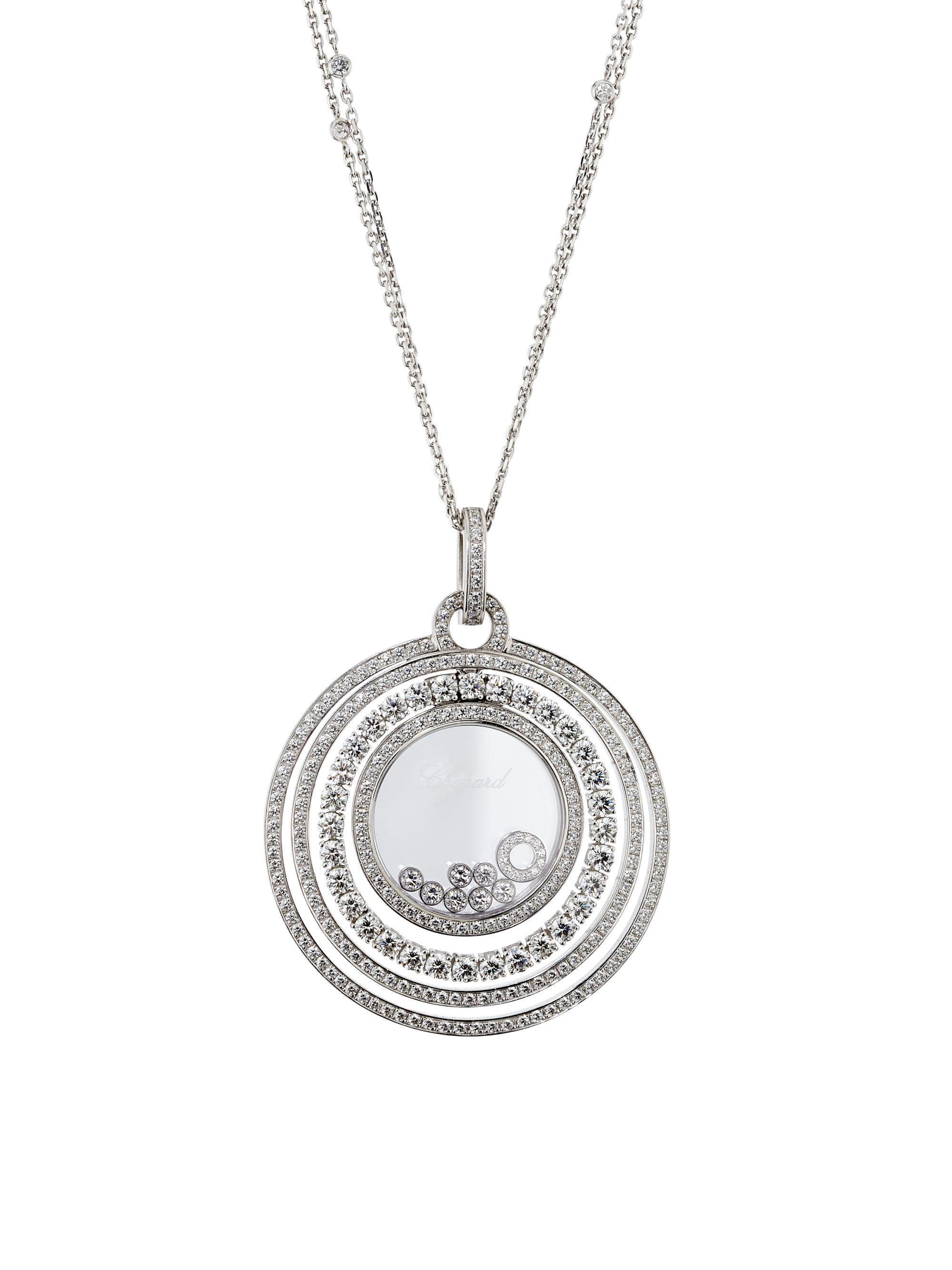 Chopard Women's Happy Spirit 18K White Gold & 5.47 TCW Diamond Pendant Necklace - White Gold