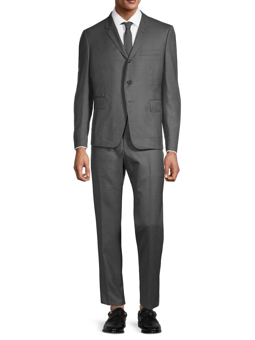 Shop Thom Browne Fit 3 Skinny Super Twill Notch Lapel Suit Shop Thom Browne Fit 3 Skinny Super Twill Notch Lapel Suit
