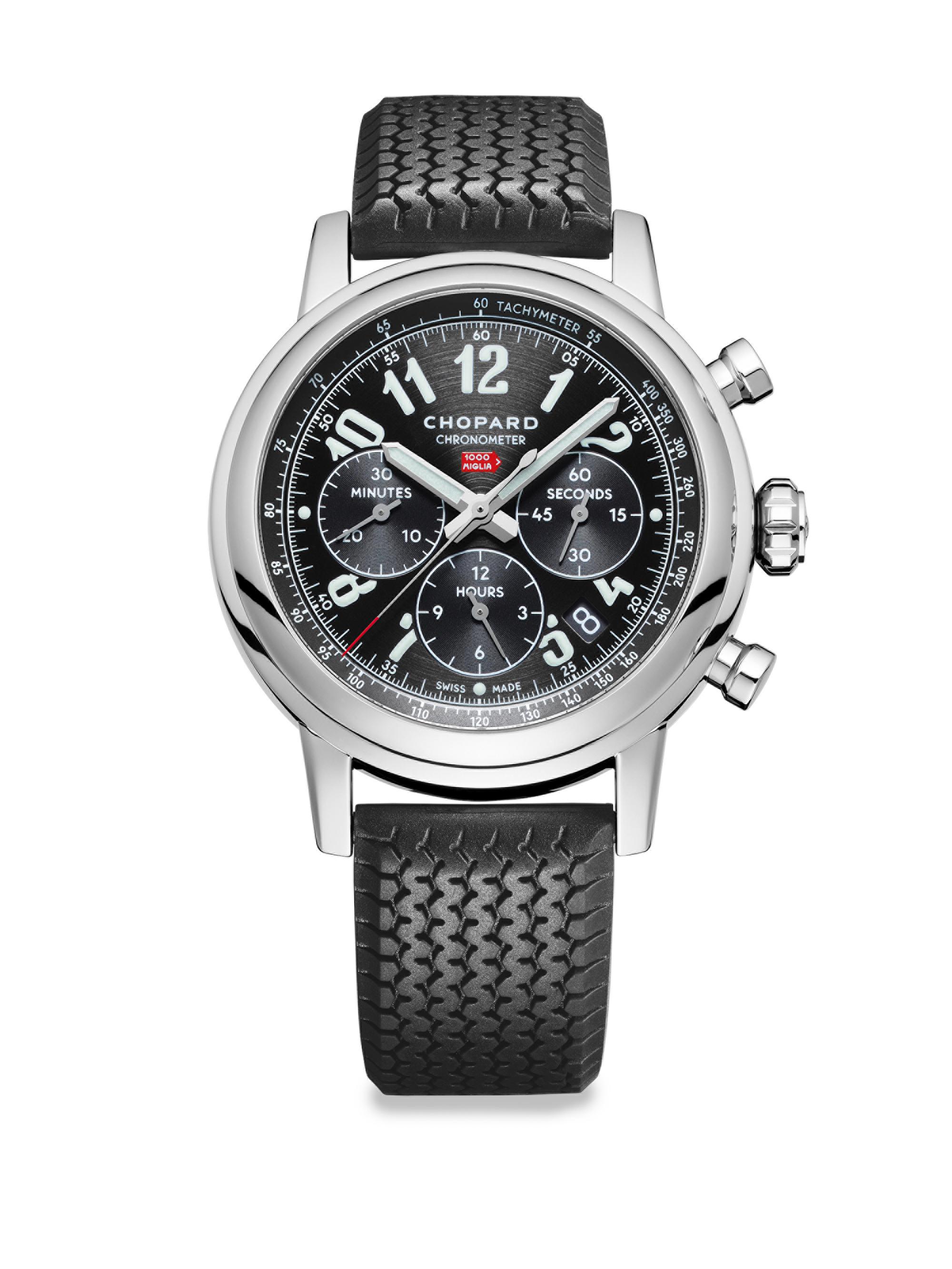 Chopard Men's Mille Miglia Stainless Steel & Rubber-Strap Watch - Black