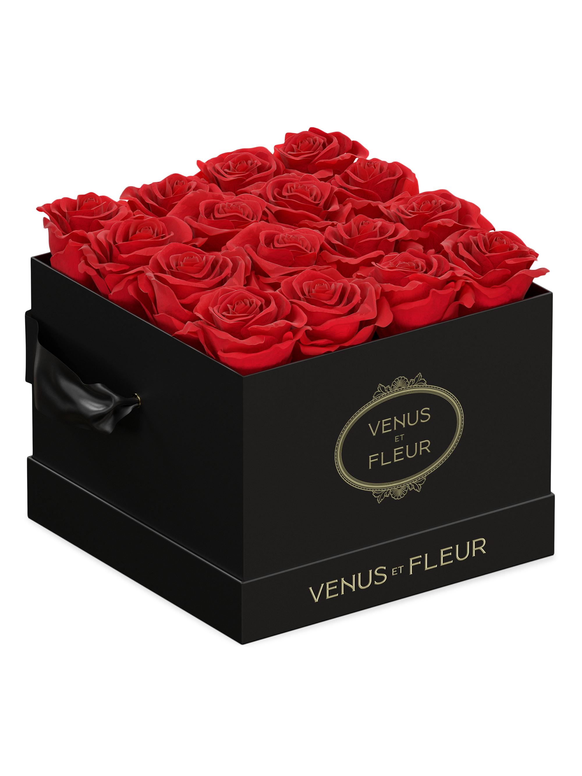 Venus et Fleur Eternity De Venus Small Square Eternity Roses - Red Rose