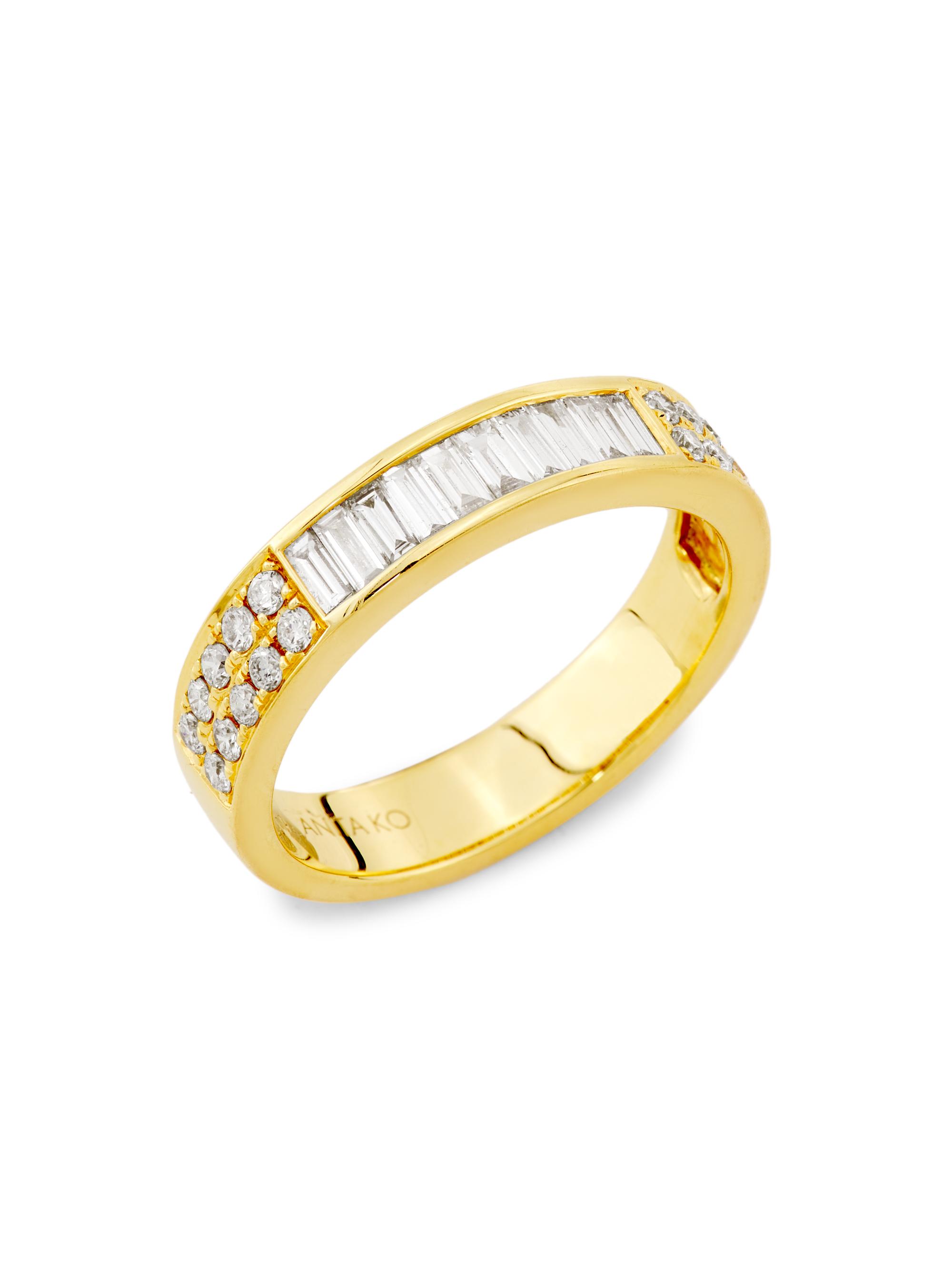 Anita Ko Women's 18K Yellow Gold & 0.8 TCW Diamond Ring - Yellow Gold