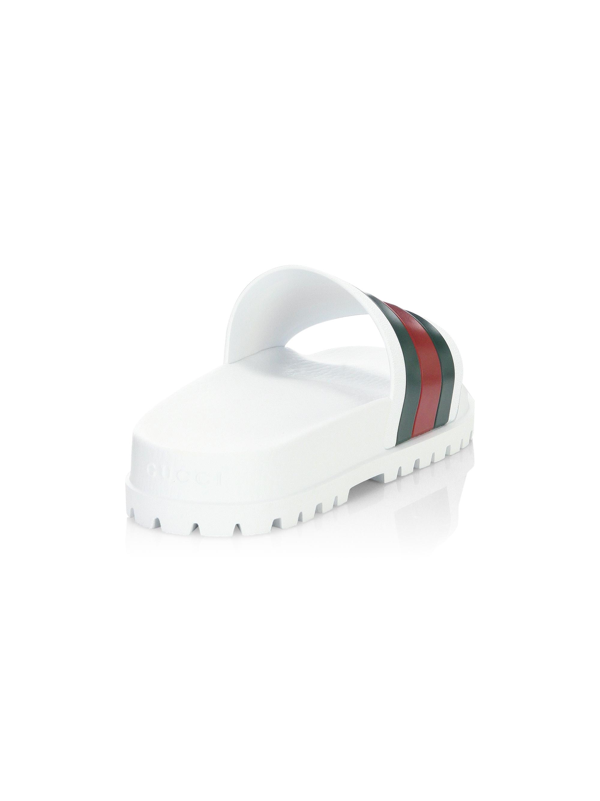 Gucci Web Slide Sandal White