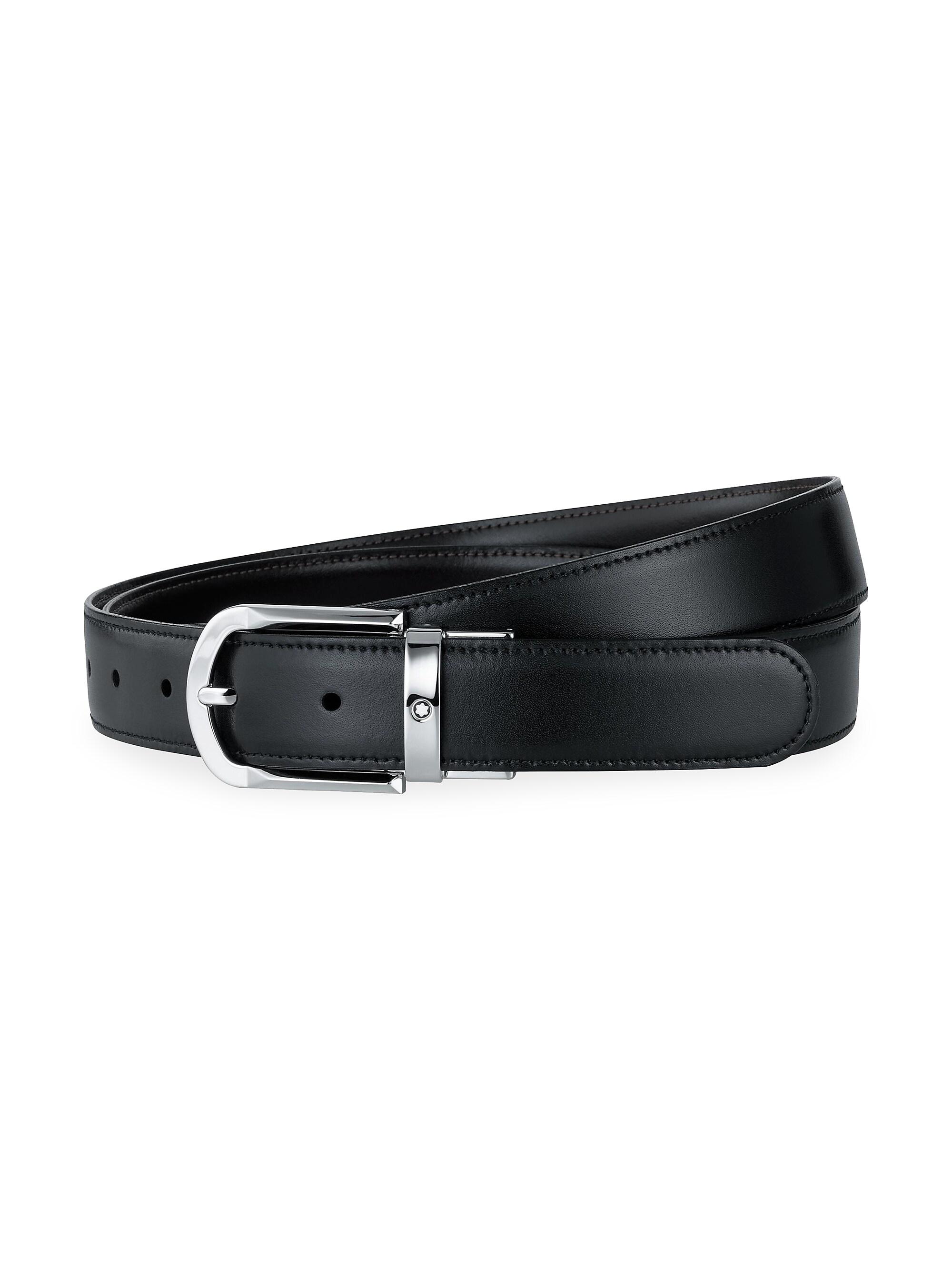 Montblanc Cut-to-Size Leather Belt | Saks Fifth Avenue