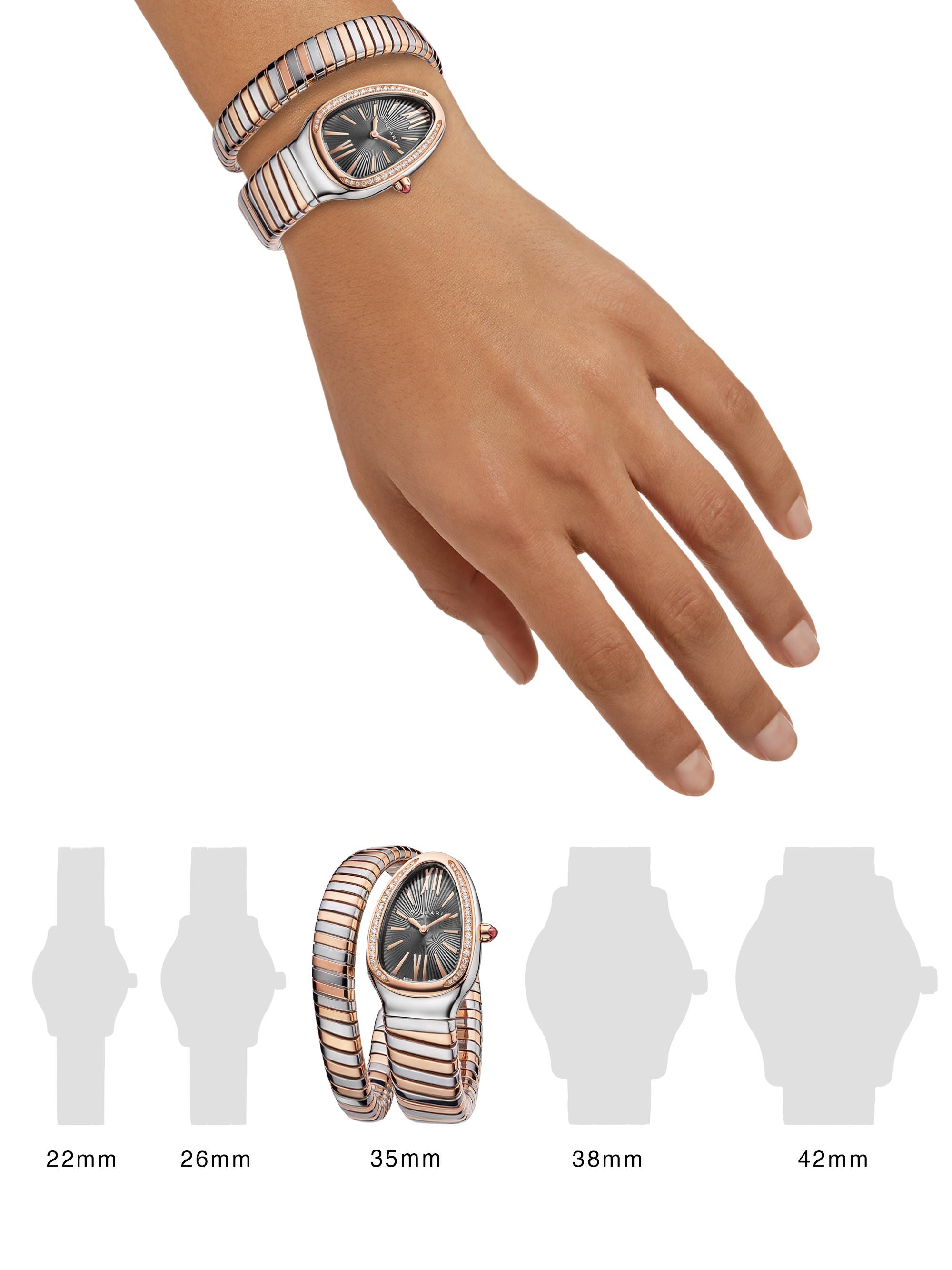 BVLGARI Serpenti Tubogas Rose Gold, Stainless Steel & Diamond