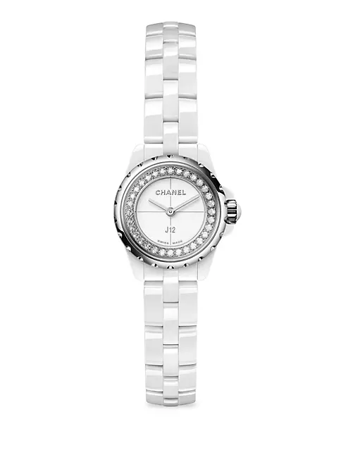 Chanel H5237 J12-XS Ladies Quartz Watch; White Dial; 19 mm High-Tech Ceramic and Stainless Steel Bracelet