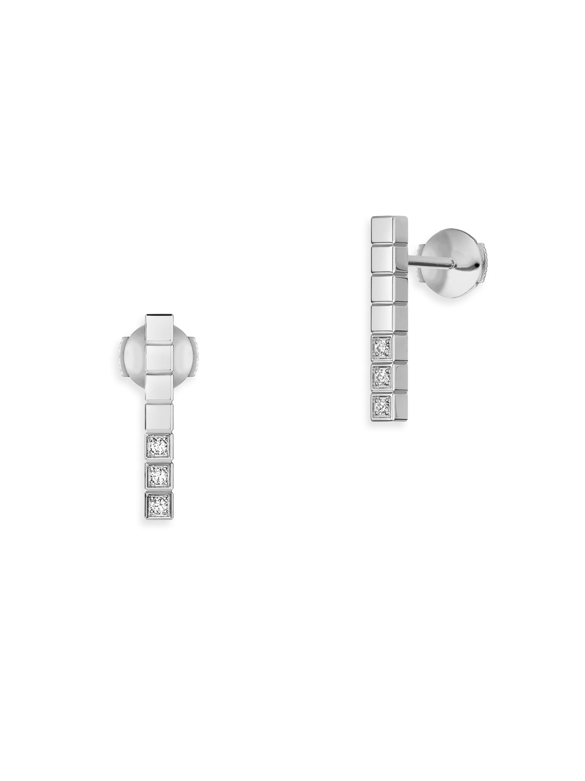Chopard Women's Ice Cube Diamond & 18K White Gold Stud Earrings - White Gold