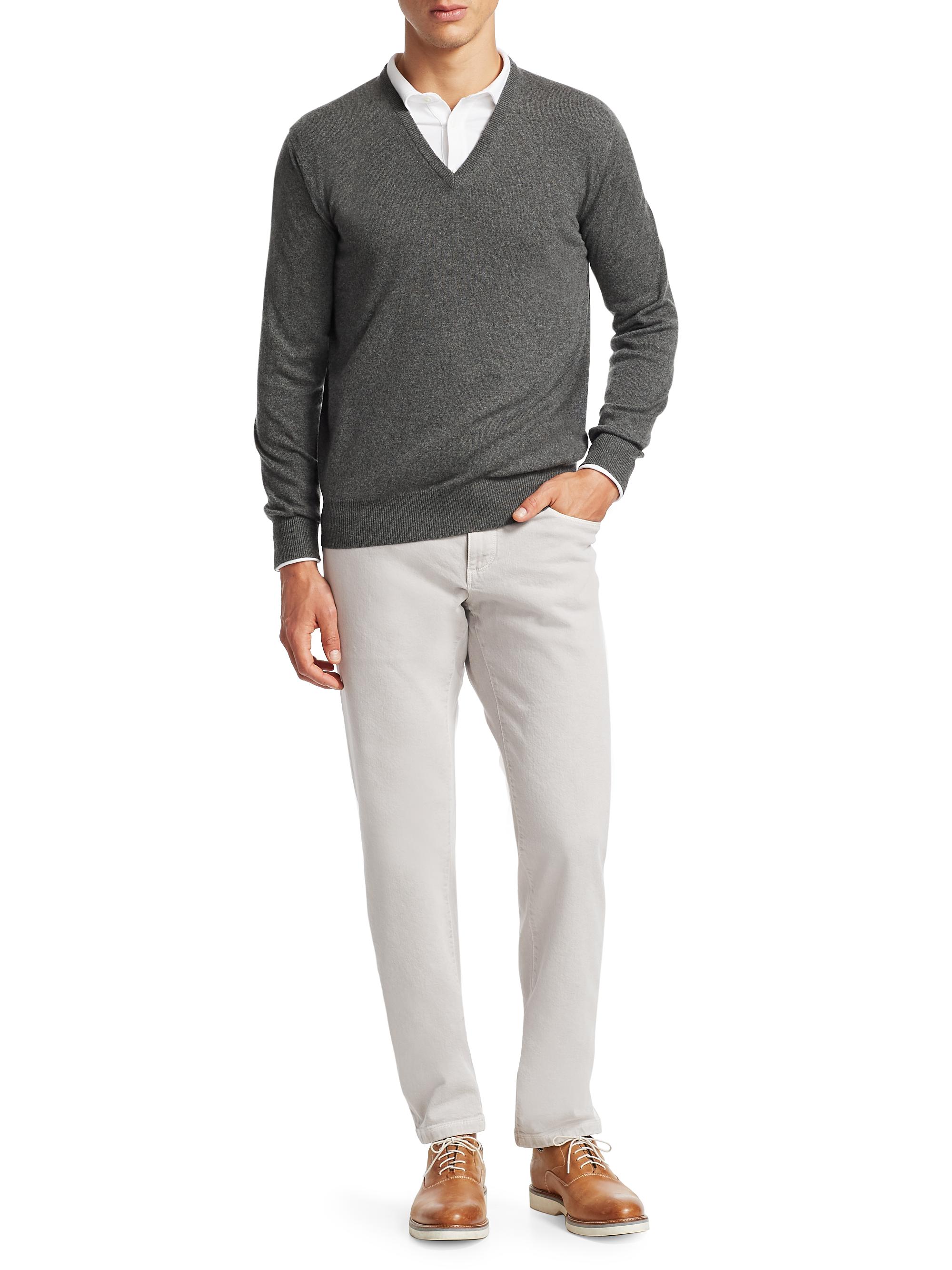 Loro Piana Scollo Cashmere V-Neck Sweater | Saks Fifth Avenue