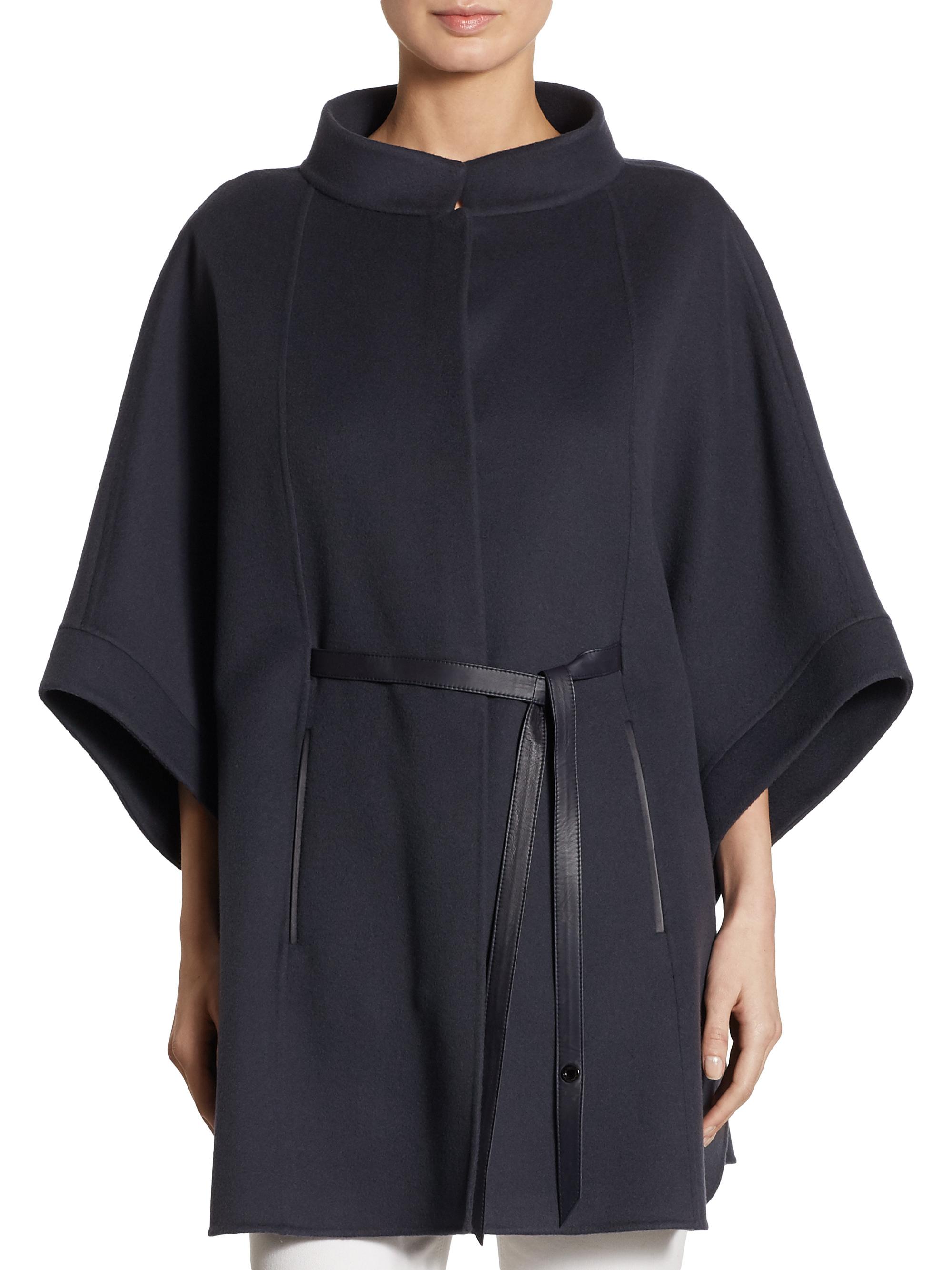Loro Piana Women's Salzburg Belted Cashmere Cape - Shady Slate