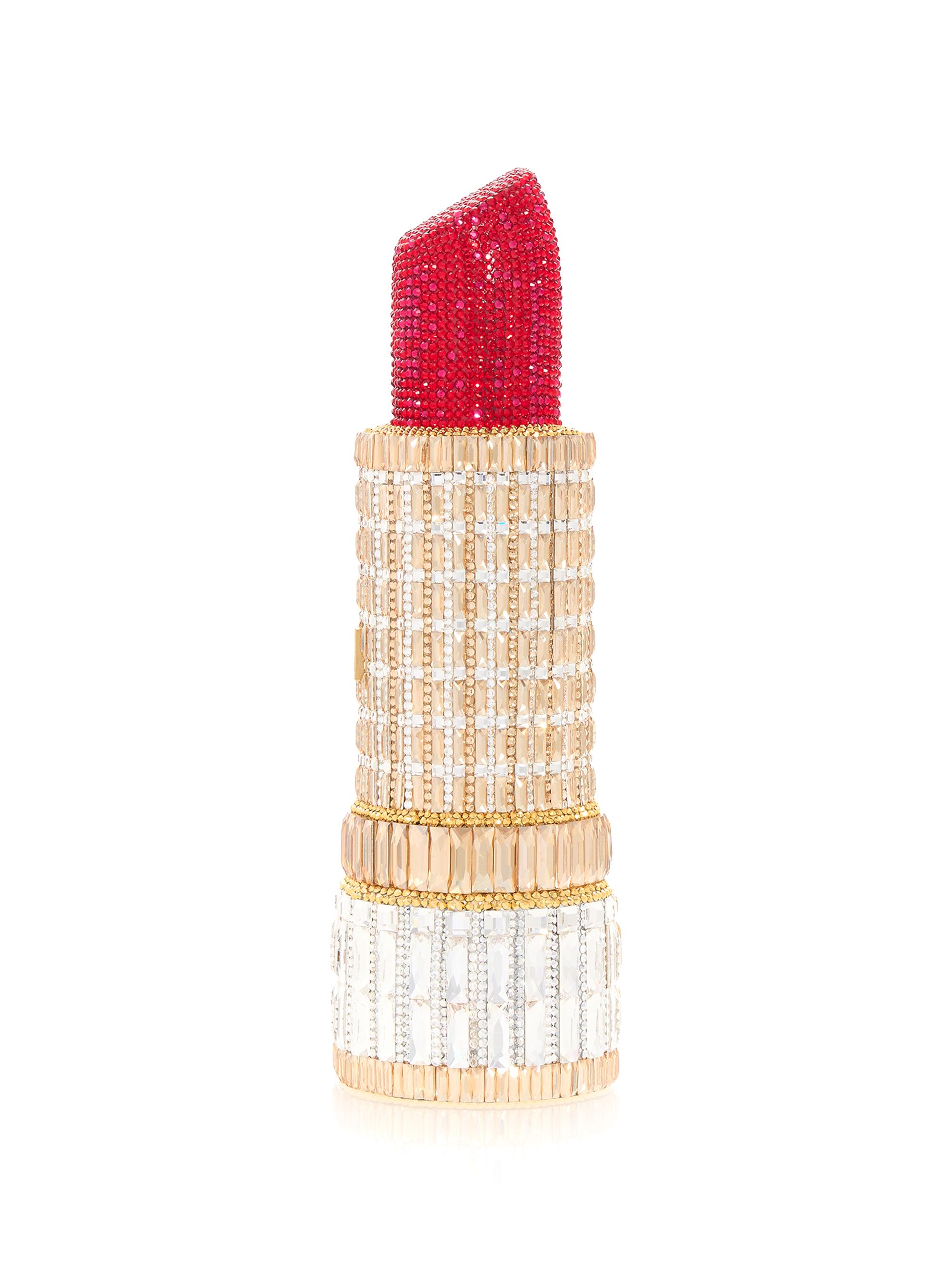 Judith Leiber Couture Women's Lipstick Seductress Crystal Clutch - Champagne