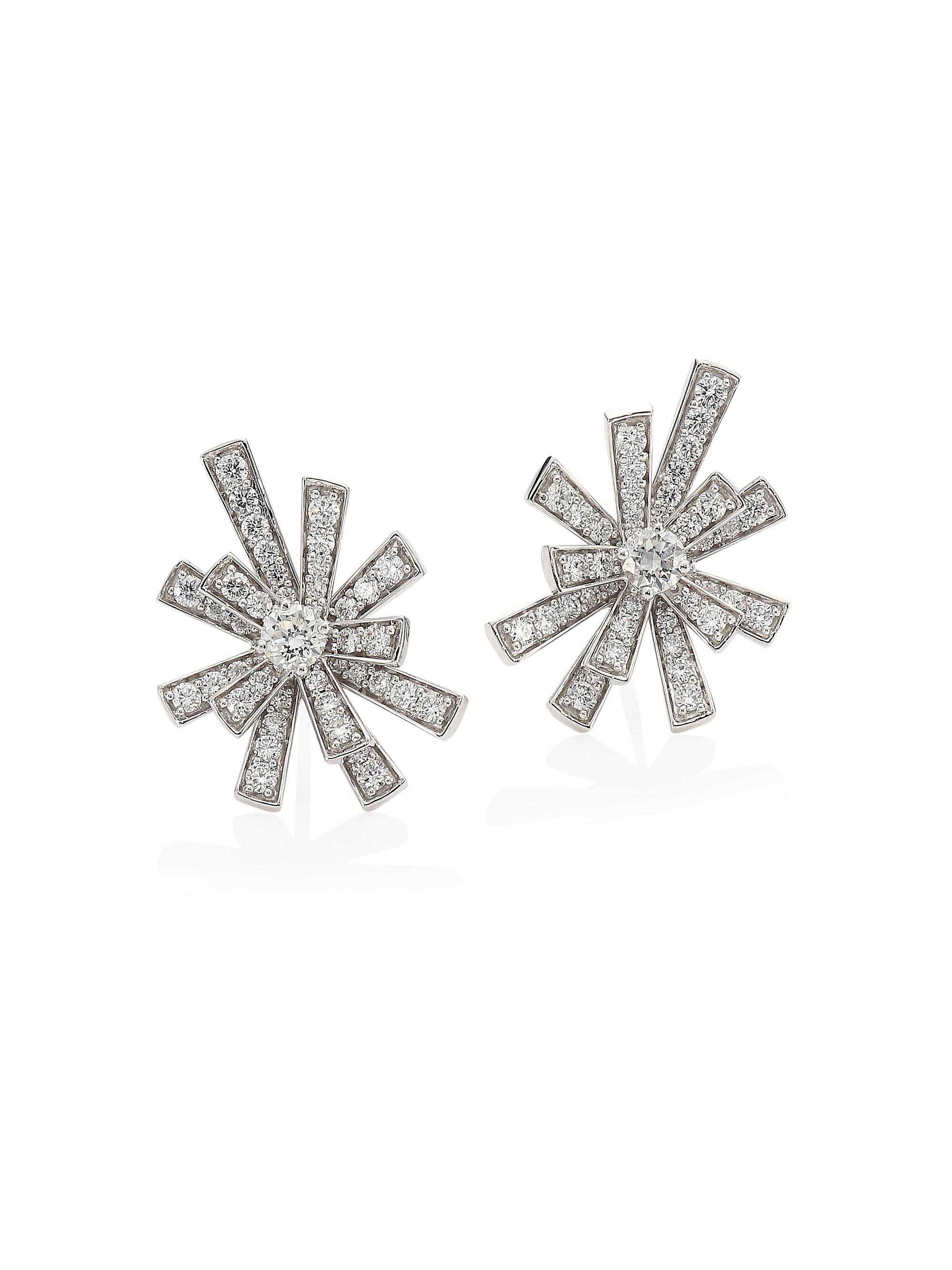 Hueb Women's Labyrinth 18K White Gold & Diamond Earrings - White Gold