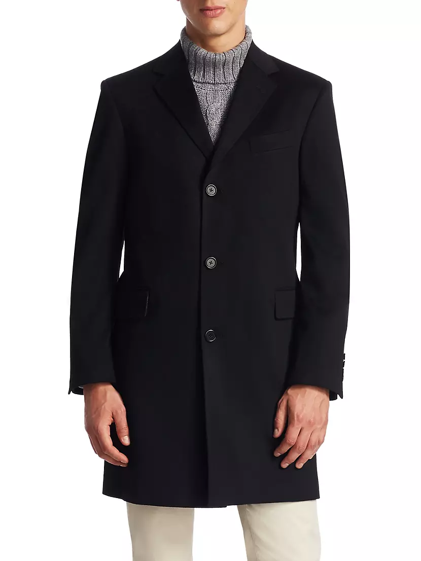 Saks Fifth Avenue COLLECTION Classic Buttoned Topcoat