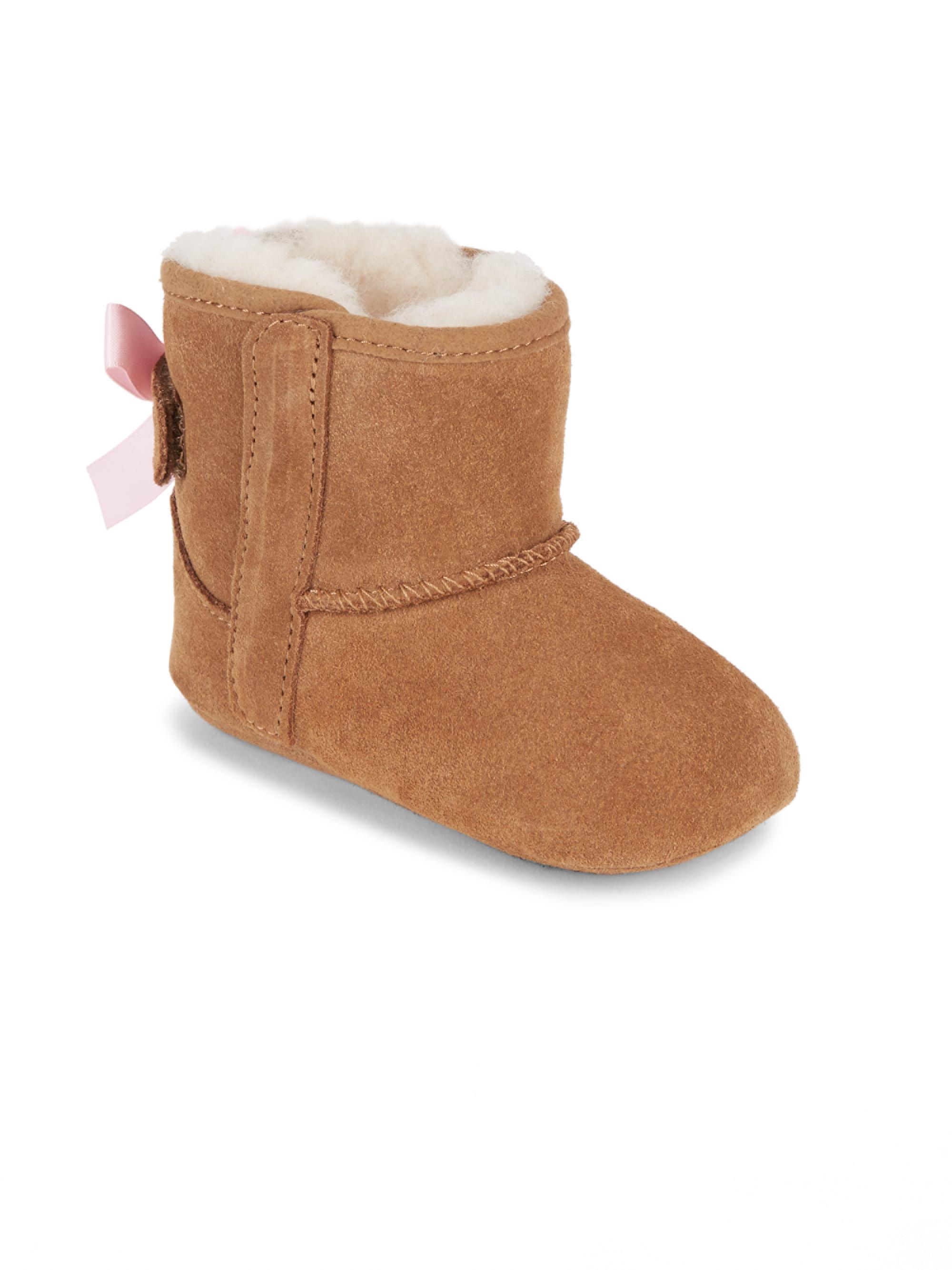 UGG Baby Girl's Jesse Bow II Suede Booties Saks Fifth Avenue