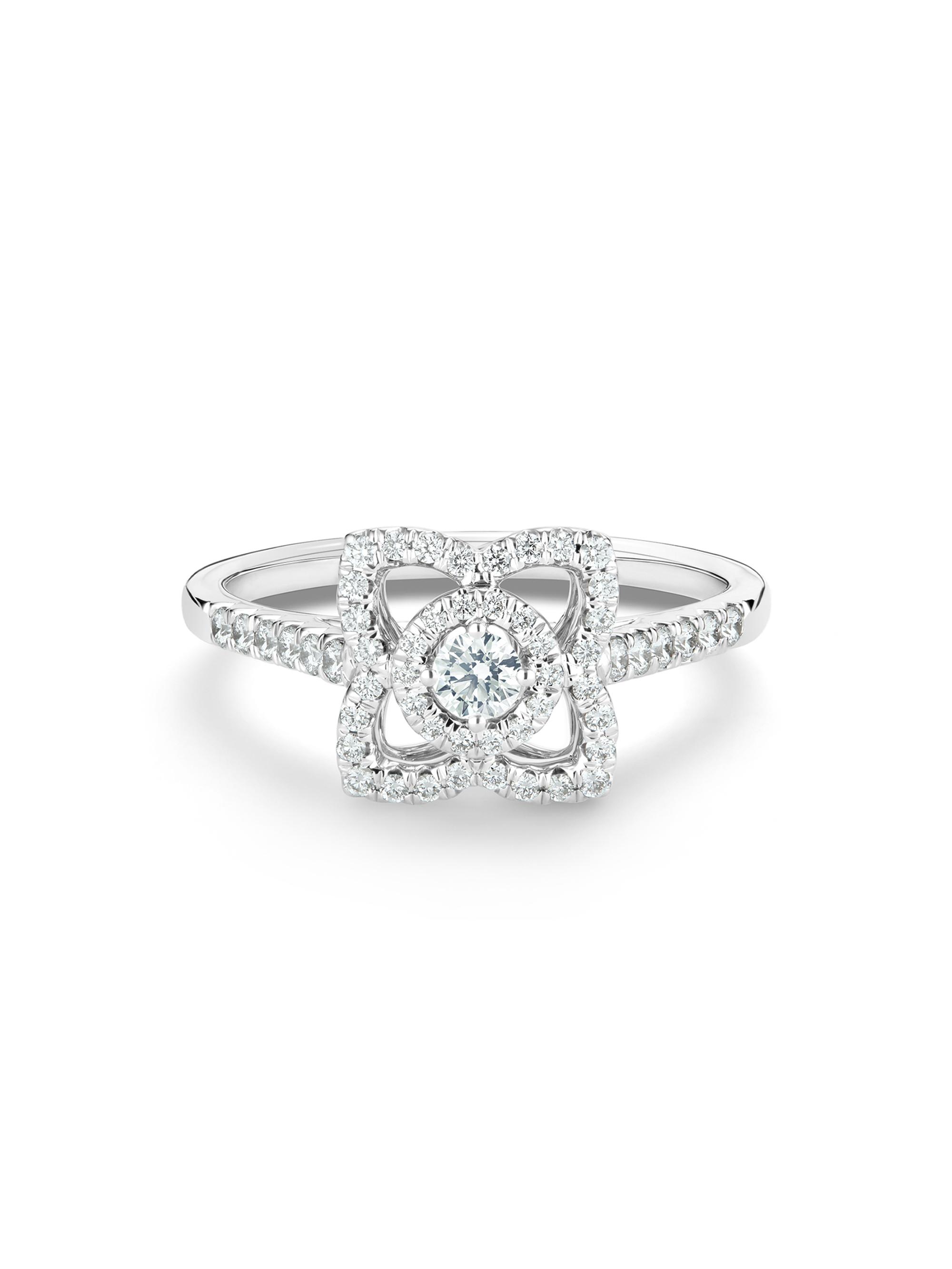 De Beers Jewellers Women's Enchanted Lotus Diamond Ring - White