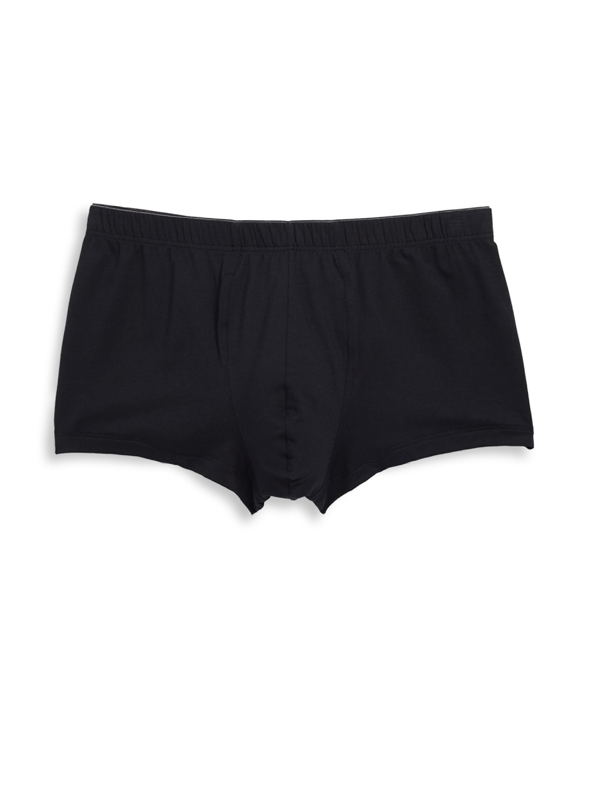 Hanro Men's Cotton Superior Boxer Briefs - Black