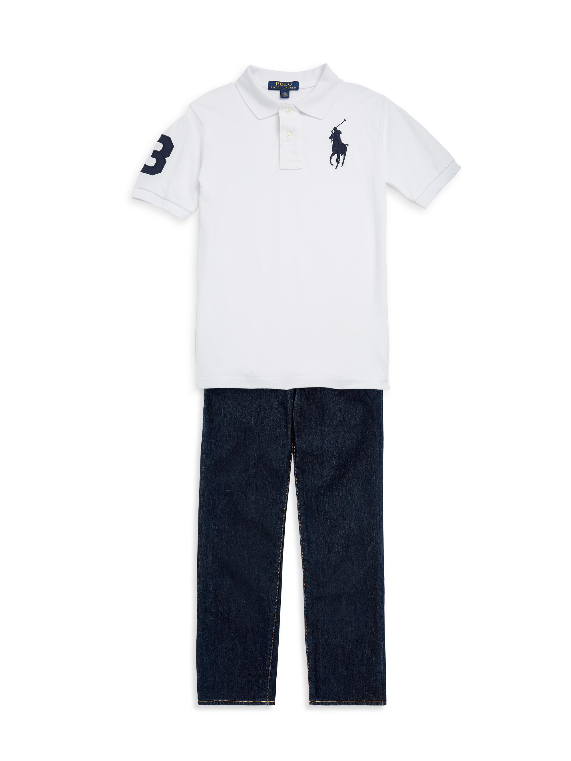 プ*子様 【希少】Polo by Ralph Lauren Cotton Pan Polo Ralph Lauren ​Big Pony Cotton Mesh Polo | Saks Fifth Avenue